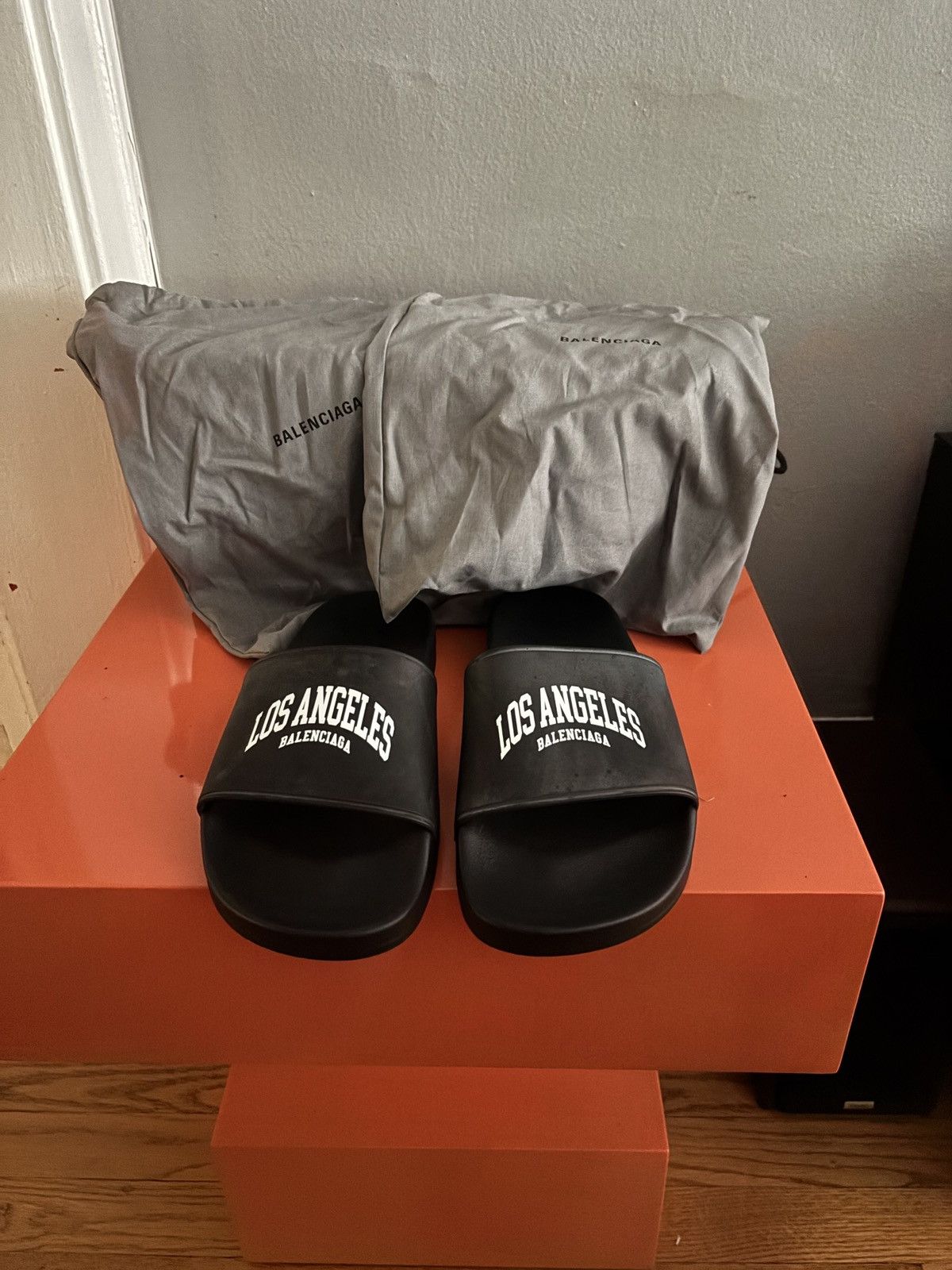 Balenciaga Balenciaga Black Pool Slides, sz 8 Size US 8 / EU 41 - 1 Thumbnail