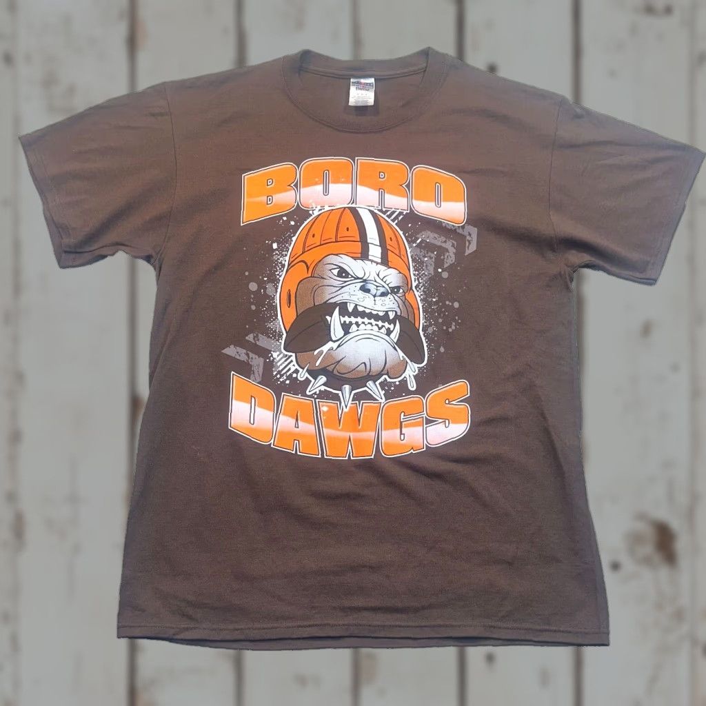 Jerzees JERZEES Boro Dawgs Football Mens Large T-Shirt Multicolor Crew Neck Short Sleeve Graphic Print Bar and Grill Dawg 2003 Top Dawg Theme Mens Size US L / EU 52-54 / 3 - 1 Thumbnail