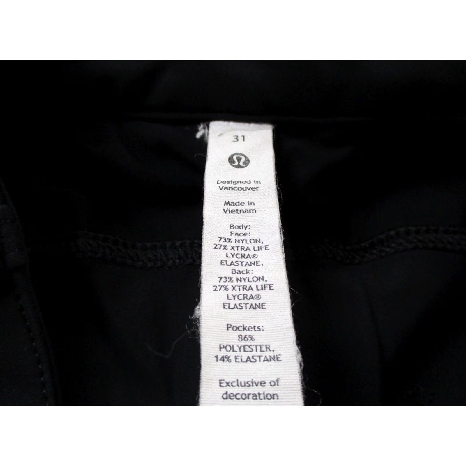 Lululemon Lululemon Pants Womens 31 Chino City Sleek Slim Fit High Rise Stretch Black 30 in Inseam 29 in Regular Straight Size 24" / US 00 / IT 34 - 7 Thumbnail
