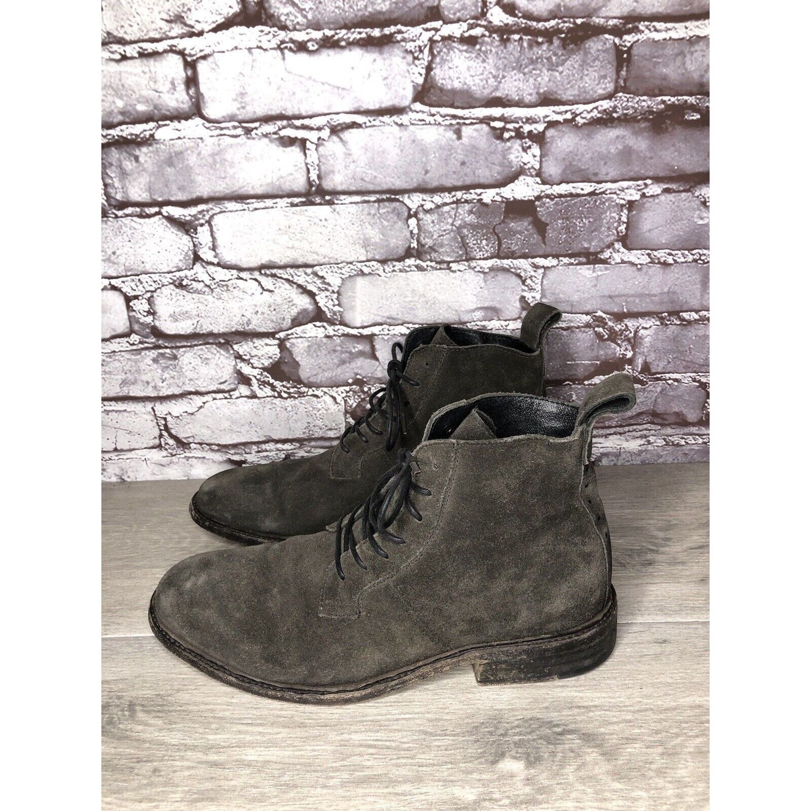 Allsaints All Saints Gray Suede Leather Lace Up Desert Chukka Boots Me Size US 9 / EU 42 - 13 Thumbnail