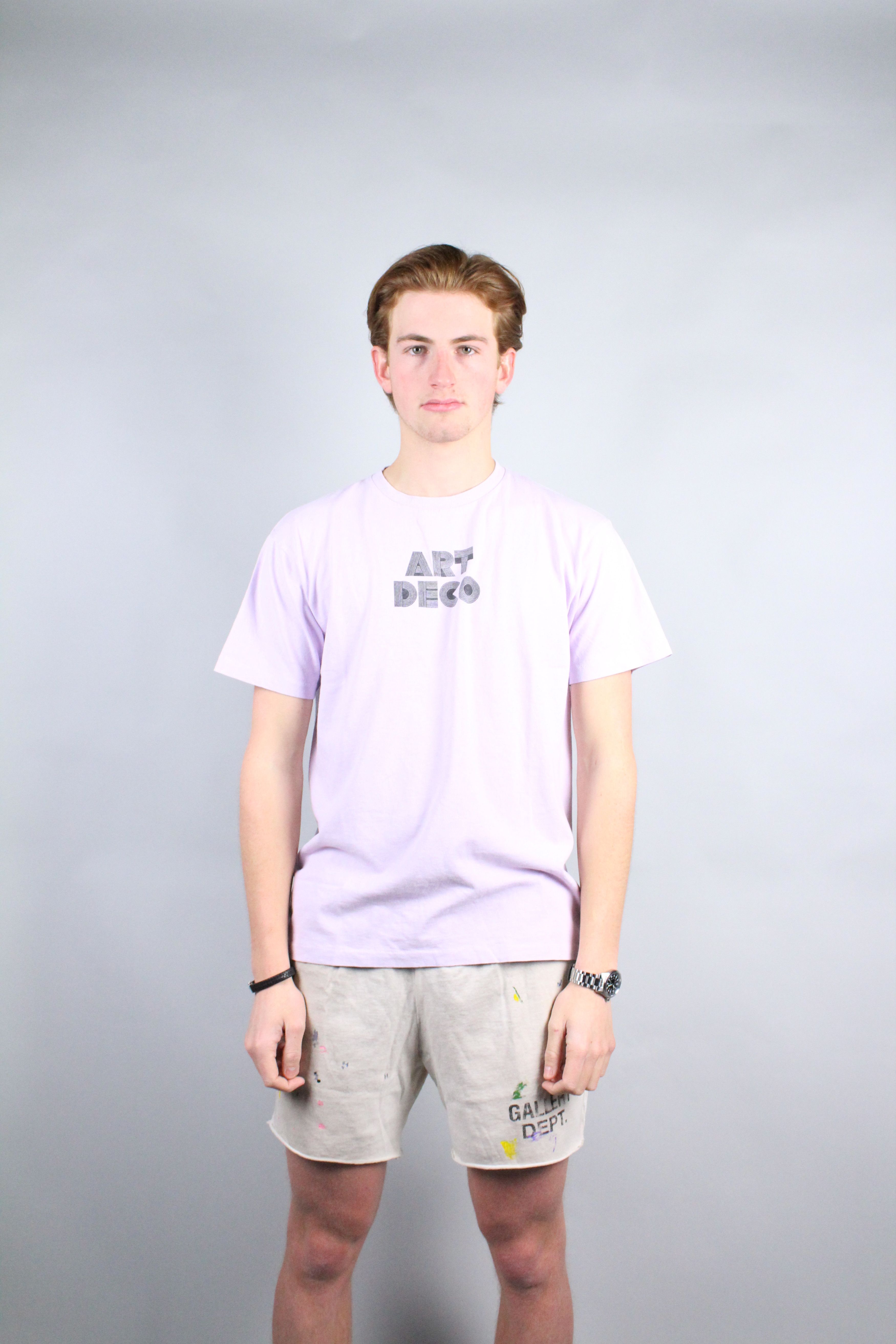 image of Gallery Dept. Art Deco Tee Lavender, Men's (Size Medium)