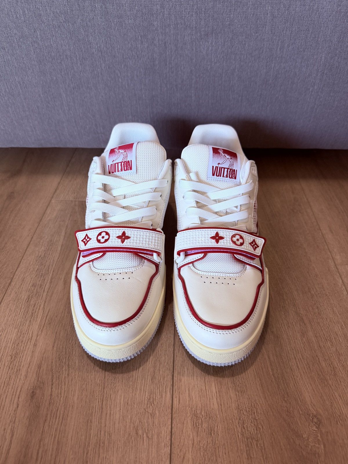 Louis Vuitton LOUIS VUITTON TRAINER RED WHITE VIRGIL Size US 8 / EU 41 - 3 Thumbnail