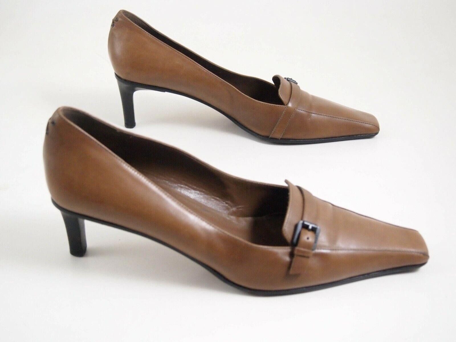 Gucci Gucci Mid Heel Pumps Brown Leather Womens US 10 C EU 40 Size US 10 / IT 40 - 4 Thumbnail