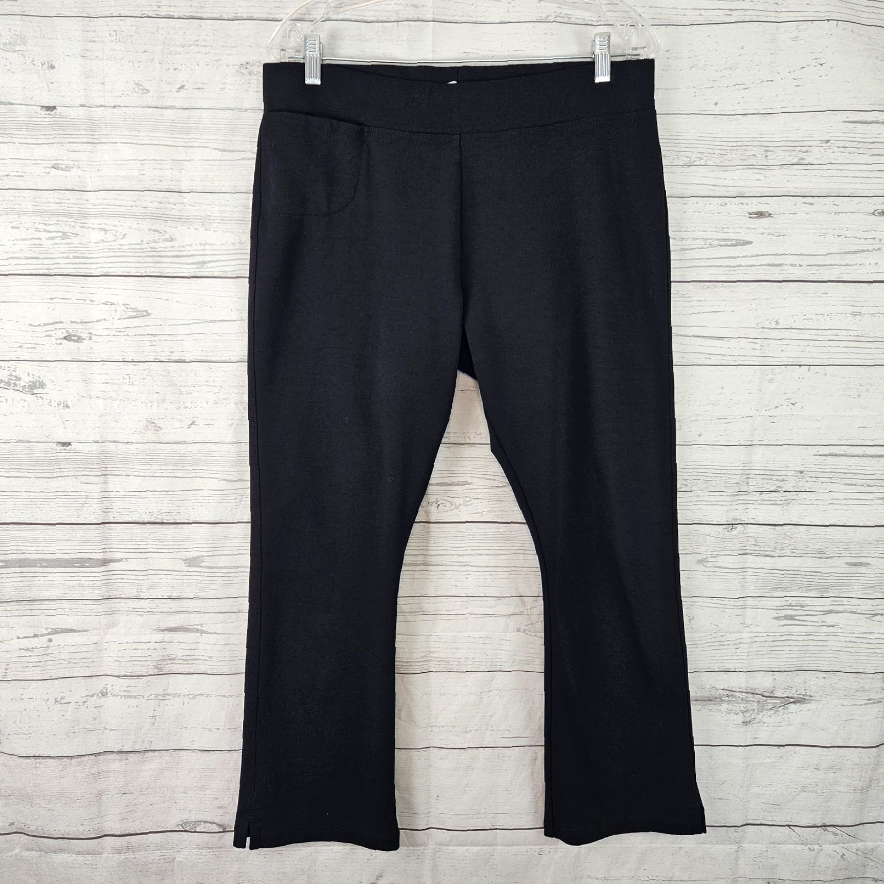 Vintage American Giant Womens Cropped Pants Sz 16 Black High Rise Pull On Size 38" / US 16 / IT 52 - 2 Thumbnail