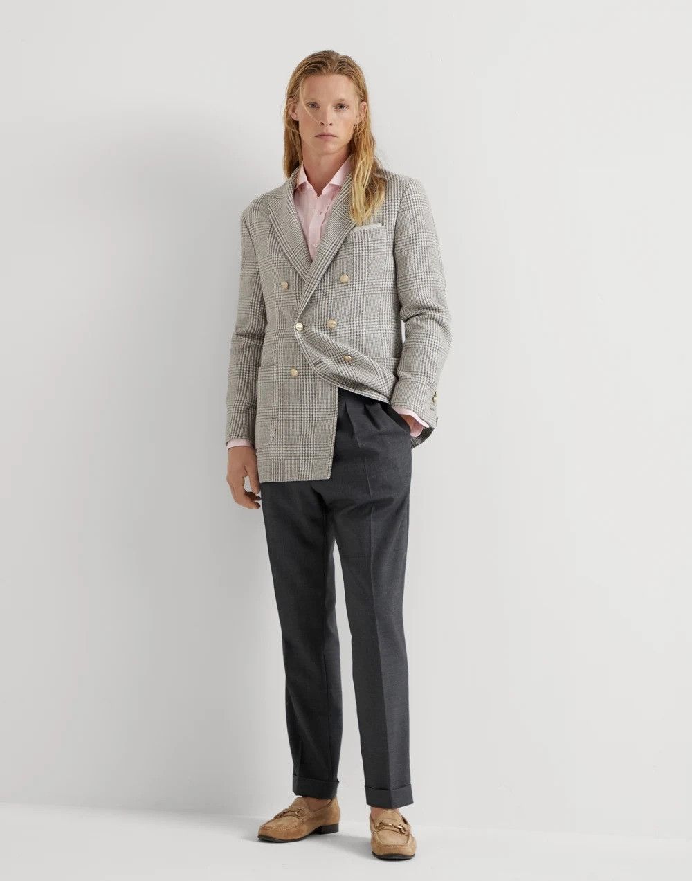 Brunello Cucinelli o1la1rc1a0425 Woven Jacket Silk in Brown Size US L / EU 52-54 / 3 - 3 Thumbnail