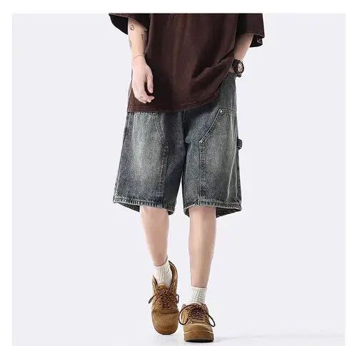 Japanese Brand Light Blue High Street Vintage Loose Fit Denim Shorts Size US 33 - 7 Thumbnail