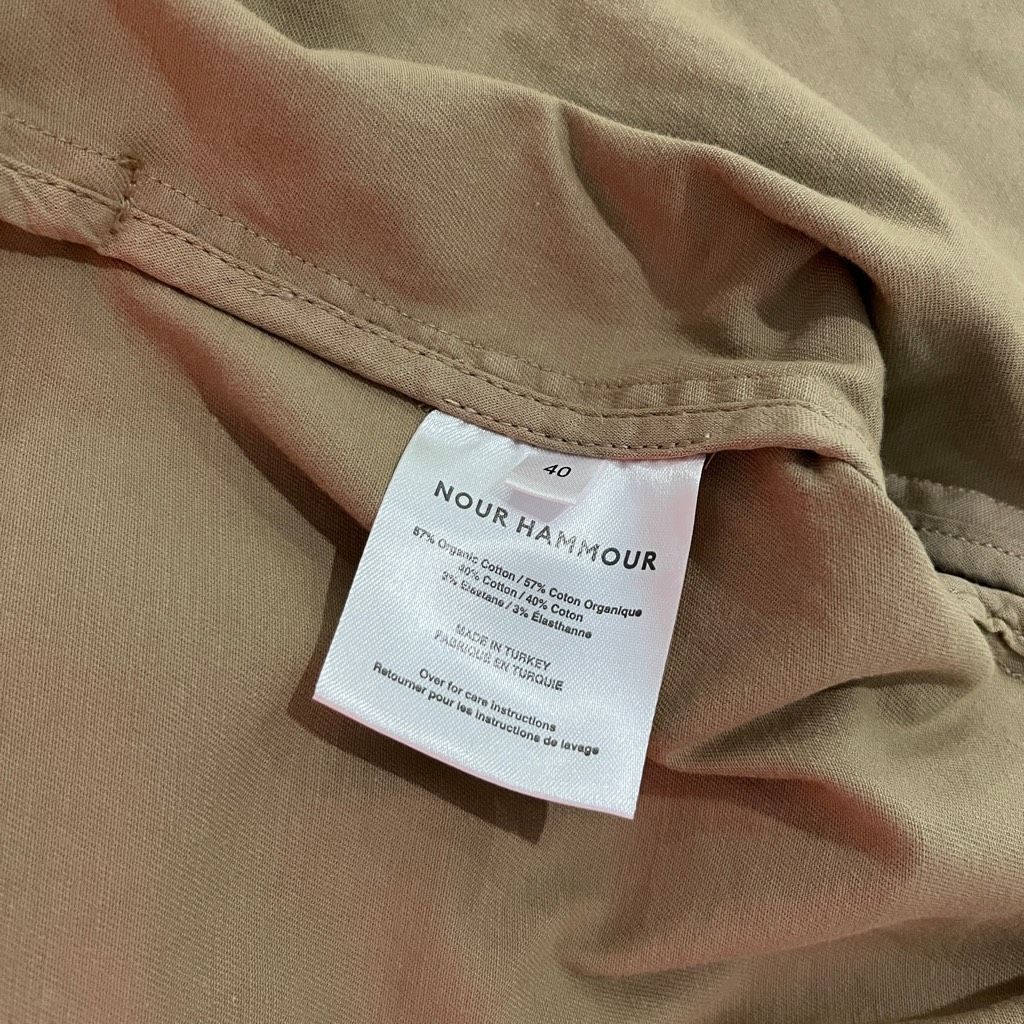 Other NOUR HAMMOUR Hatti Cropped Canvas Trench Jacket in Khaki Size M / US 6-8 / IT 42-44 - 16 Thumbnail