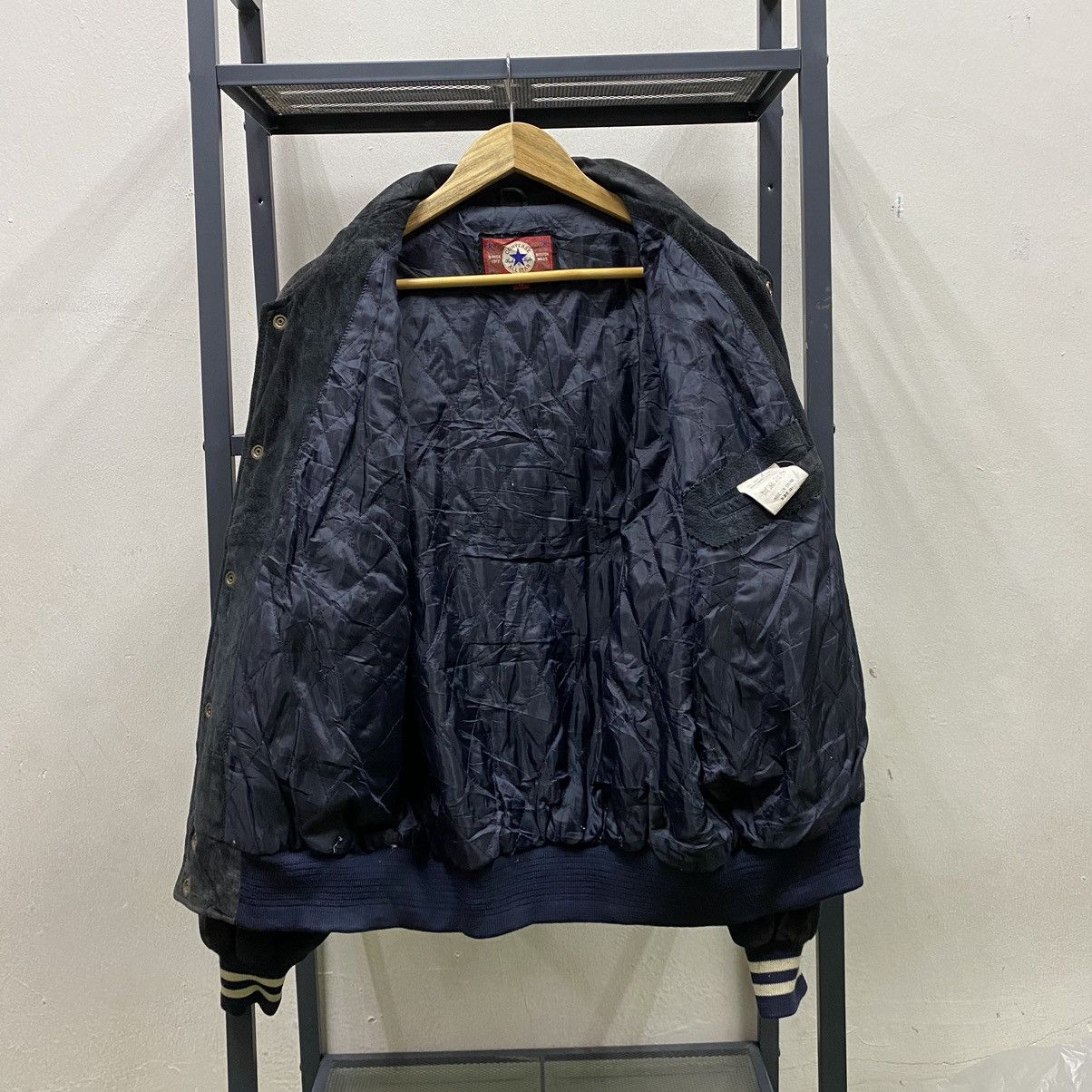 Converse × Vintage Vintage Converse Chuck Taylor Pig Skin Varsity Jacket Size US L / EU 52-54 / 3 - 3 Thumbnail