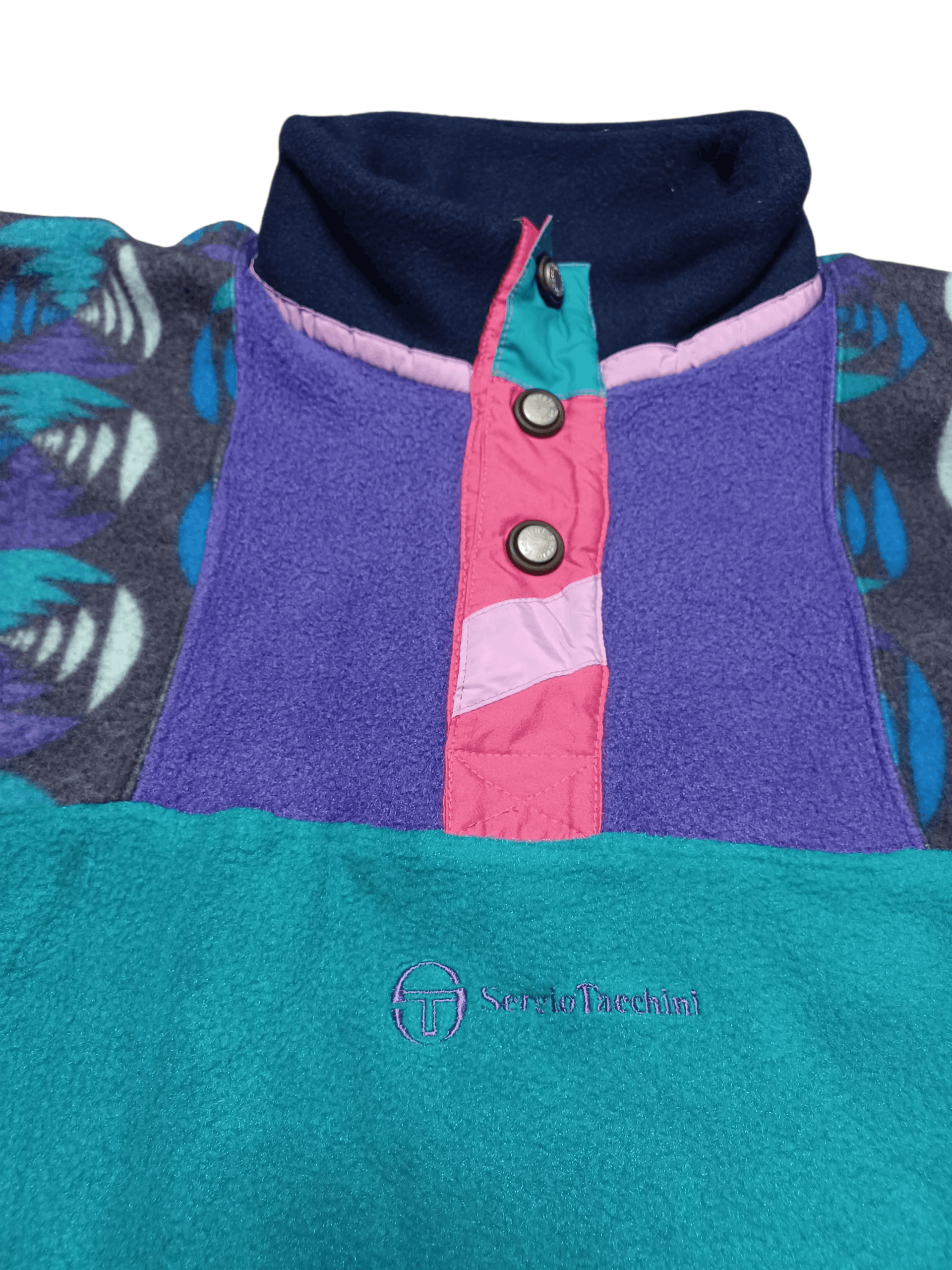 Sergio Tacchini SERGIO TACCHINI VINTAGE FLEECE MADE IN ITALY 1/3 SWEATSHIRT Size US XL / EU 56 / 4 - 2 Thumbnail