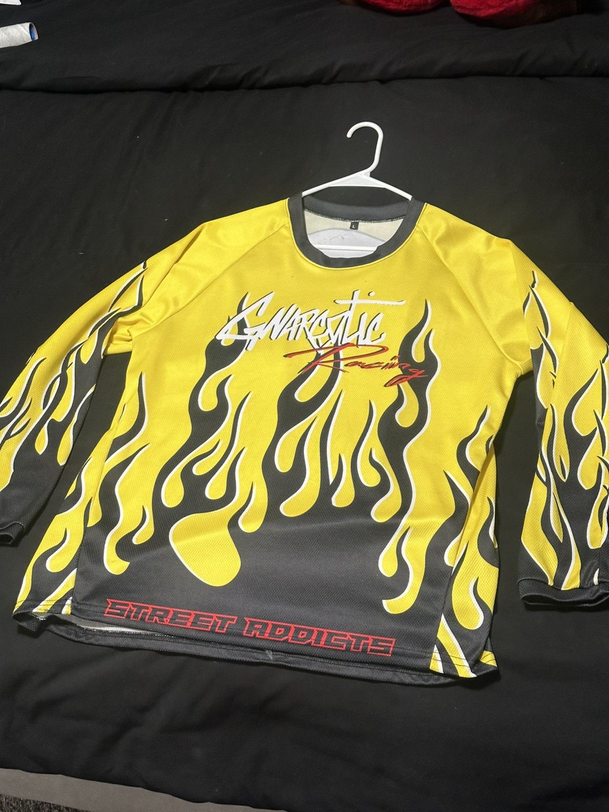 Gnarcotic Gnarcotic Yellow x Black Flames dirtbike jersey Size US L / EU 52-54 / 3 - 5 Thumbnail