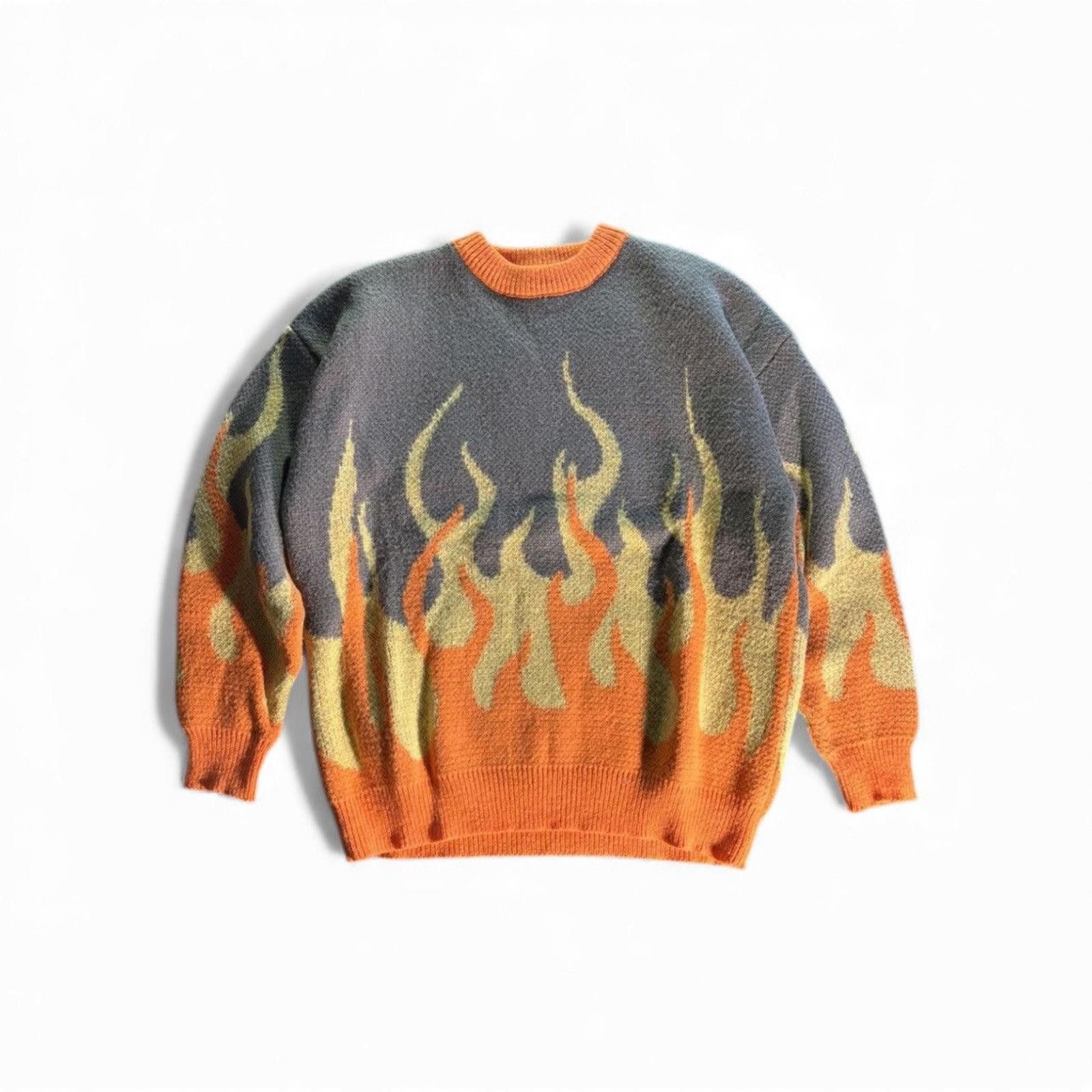 Japanese Brand Vtg Japanese Style Flame Pullover Size US L / EU 52-54 / 3 - 1 Thumbnail