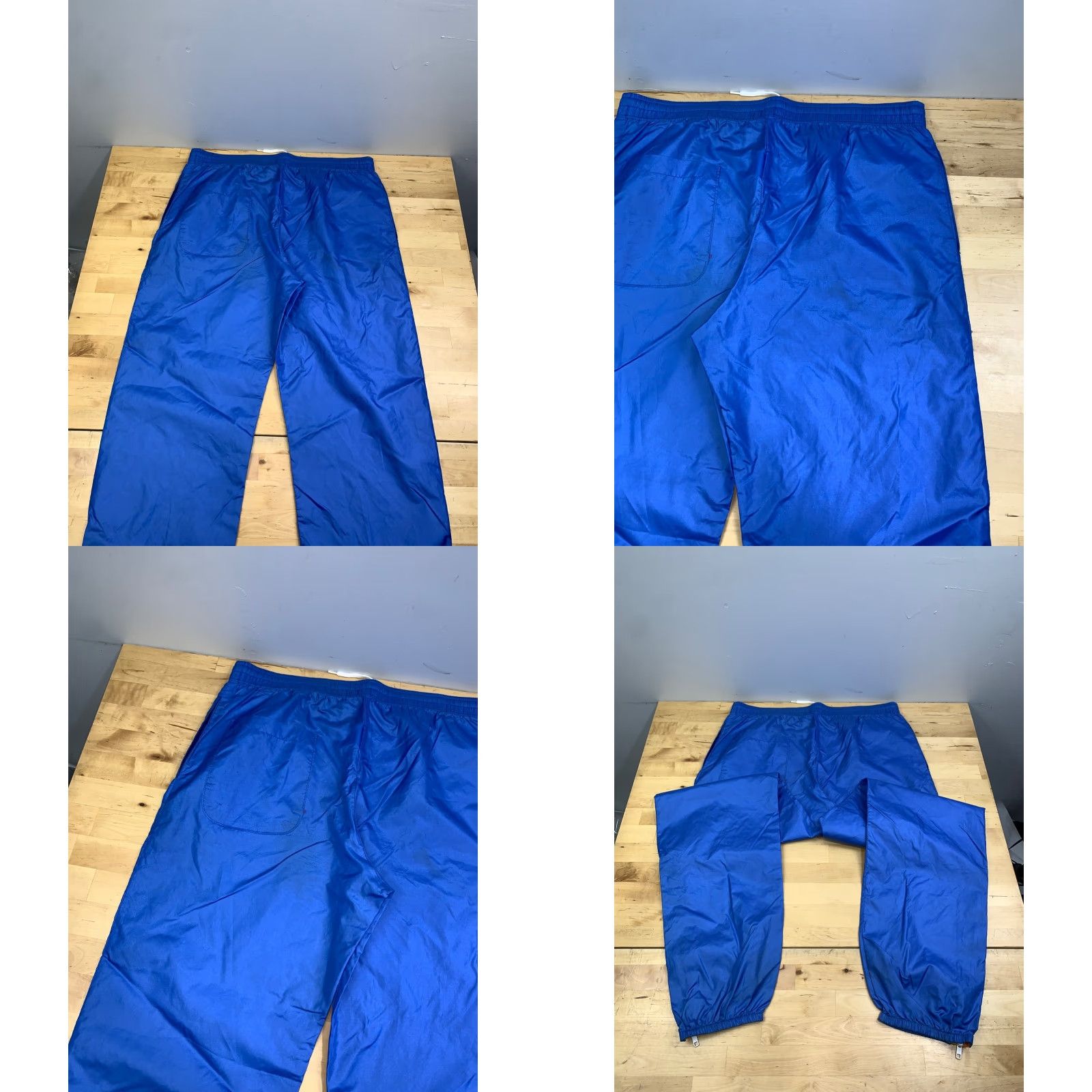 Wilson VINTAGE Wilson Track Pants Men M Blue Elastic Waist Pockets Nylon Drawstring Size US 31 - 9 Thumbnail