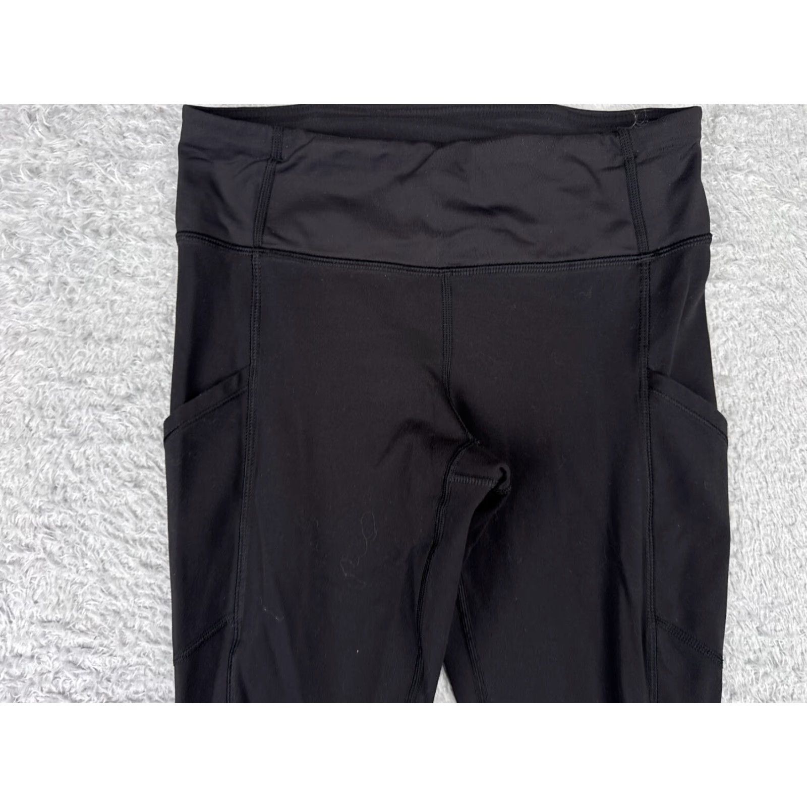 Lululemon Lululemon Women Pants 4 Black Speed Tight III Ruched 30" Running Yoga Activewear Size 27" / US 4 / IT 40 - 4 Thumbnail