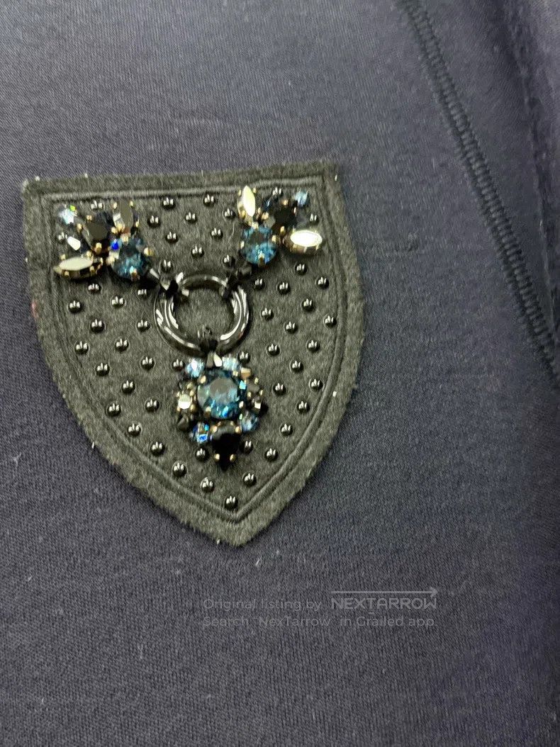 Dior Dior Blue beaded shield zipper jacket Size XS / US 0-2 / IT 36-38 - 2 Thumbnail