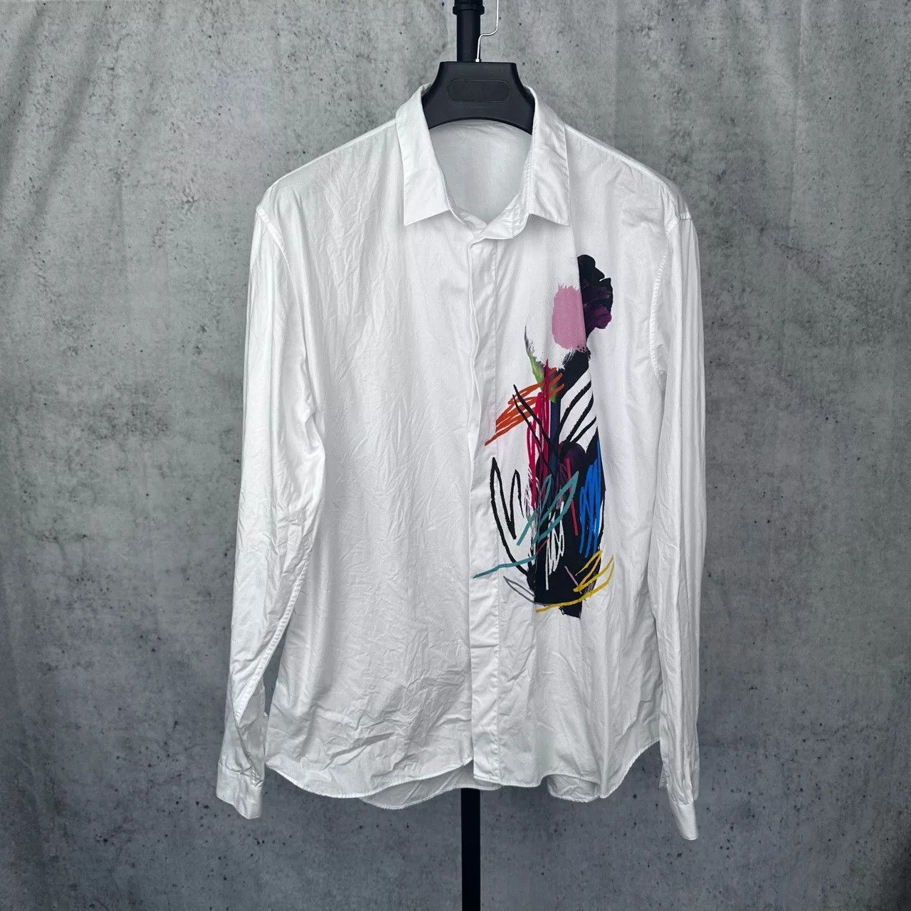 Dior Dior Floral Graffiti Long-Sleeve Shirt Size US M / EU 48-50 / 2 - 1 Thumbnail