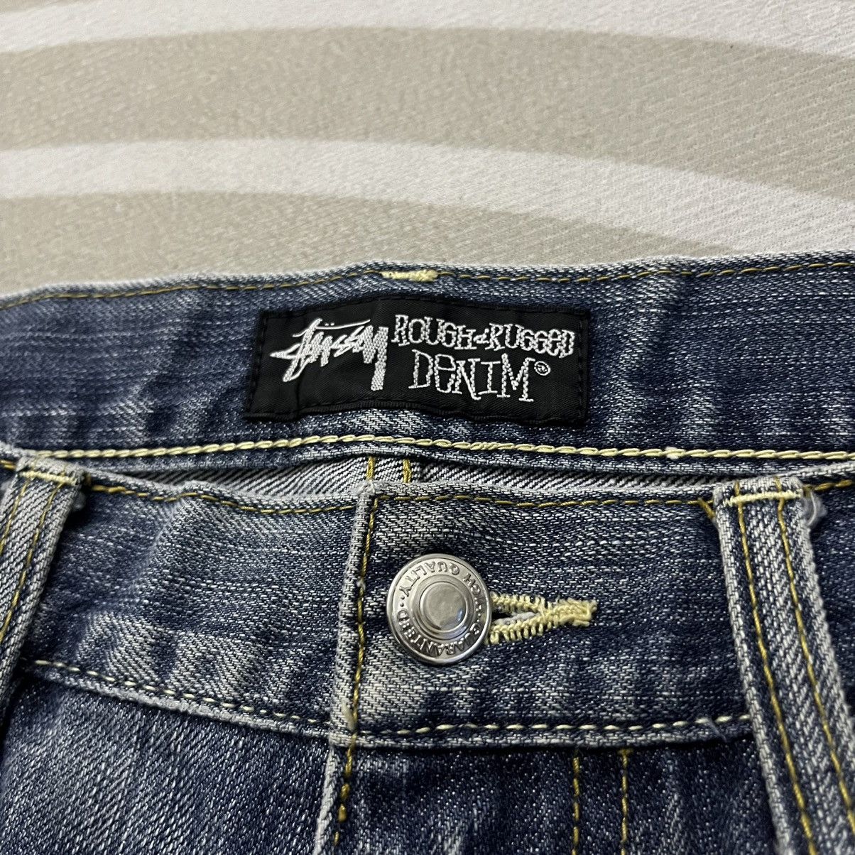 Stussy × Vintage VINTAGE STUSSY CROWN ROUGH RUNGGED DENIM JEANS Size US 34 / EU 50 - 11 Thumbnail