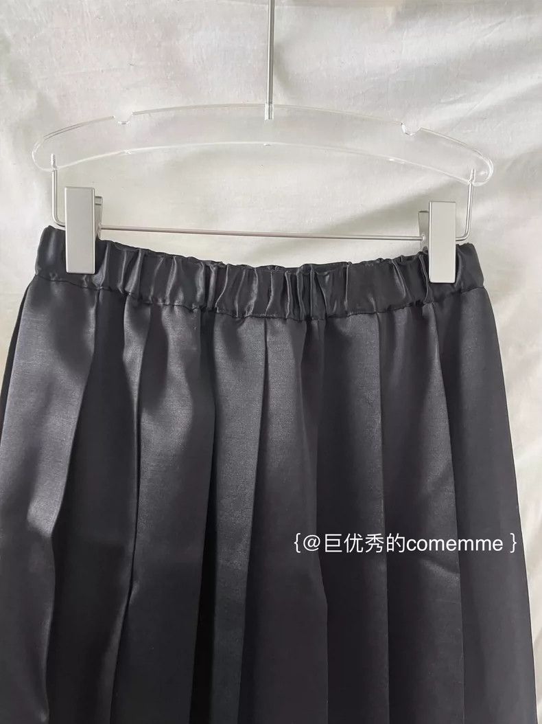 Comme des Garcons Comme des Garcons size XS Black silk satin glossy drawstri Size 23" - 8 Thumbnail