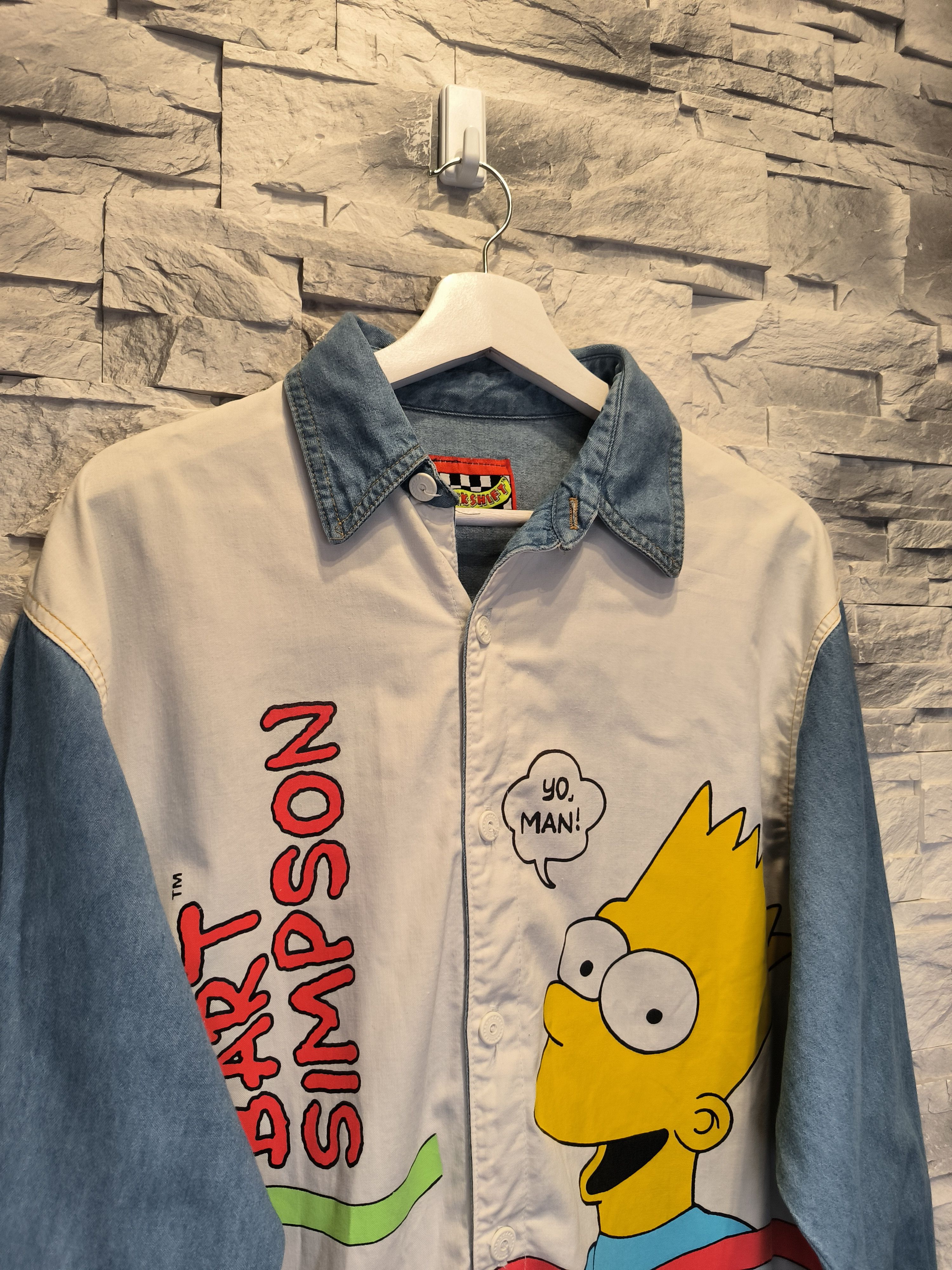 The Simpsons × Vintage Vintage The Simpsons Stickshift 90s Shirt Bart Button-Up Size US L / EU 52-54 / 3 - 3 Thumbnail