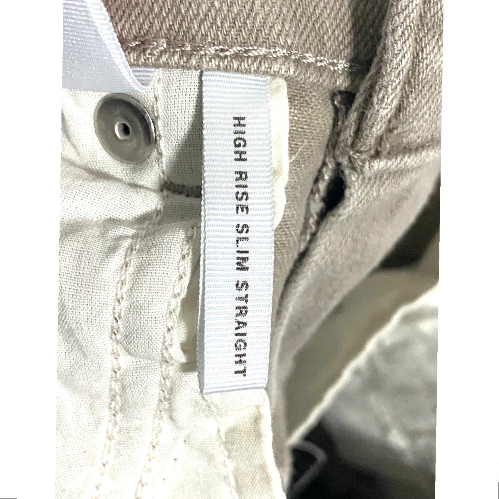 Ann Taylor LOFT High Rise Slim Straight Jeans Women 0 Casual Office Stretch Classic Preppy Denim 5-Pocket Tan Slim Regular Inseam 25.5 in Jeans Size 25" / US 0 / IT 36 - 7 Thumbnail