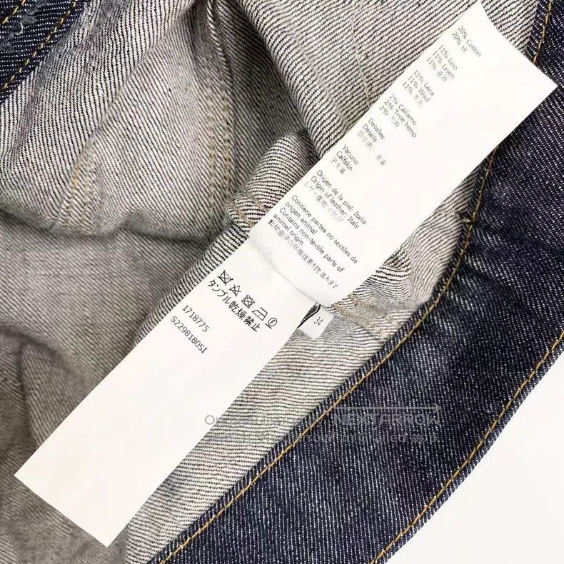 Loewe Loewe Cotton Asymmetric Patchwork Short Denim Jacket Size XXS / US 00 / IT 34 - 5 Thumbnail
