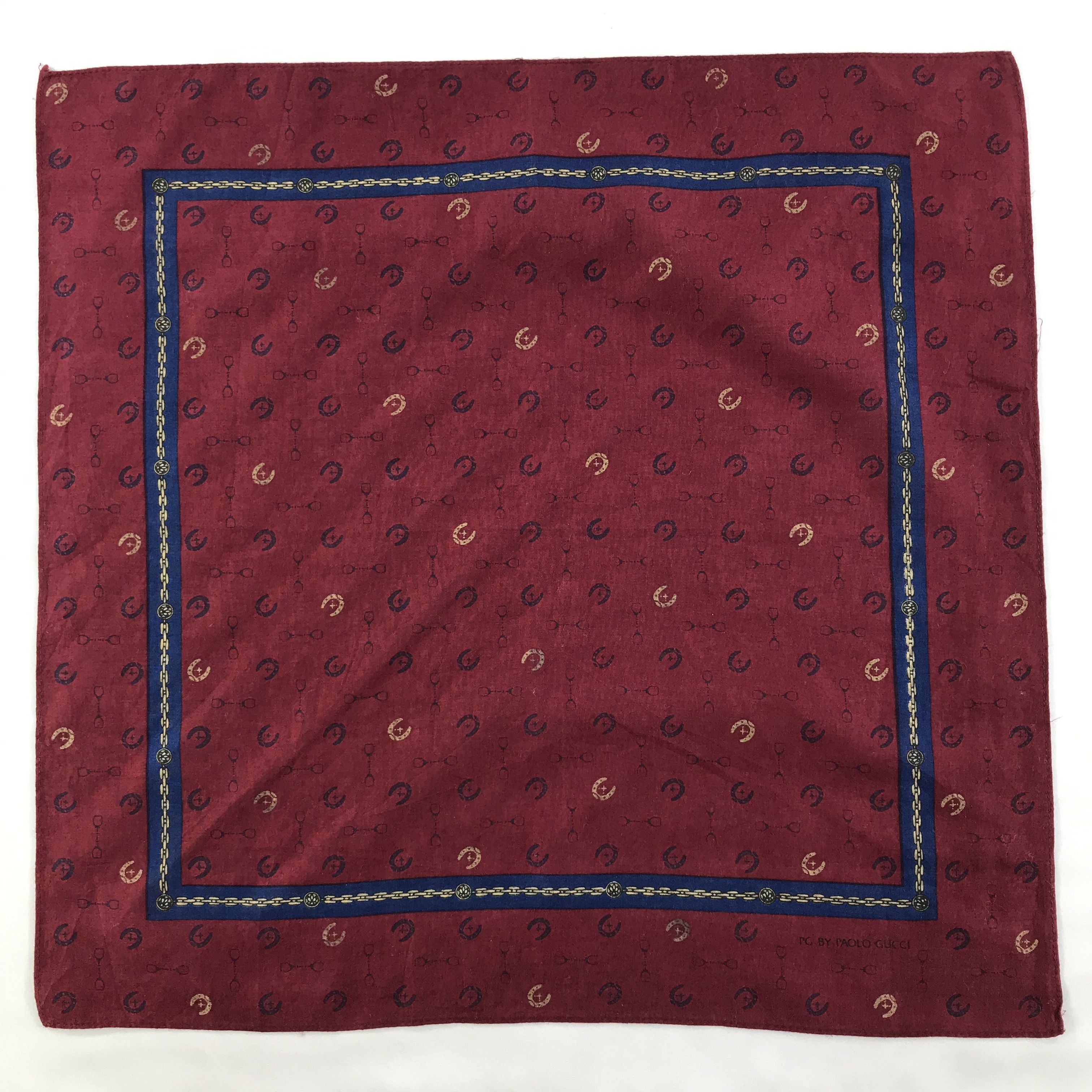 Paolo Gucci × Vintage Paolo Gucci Bandana / Handkerchief / Neckerchief - S1216 Size ONE SIZE - 1 Thumbnail