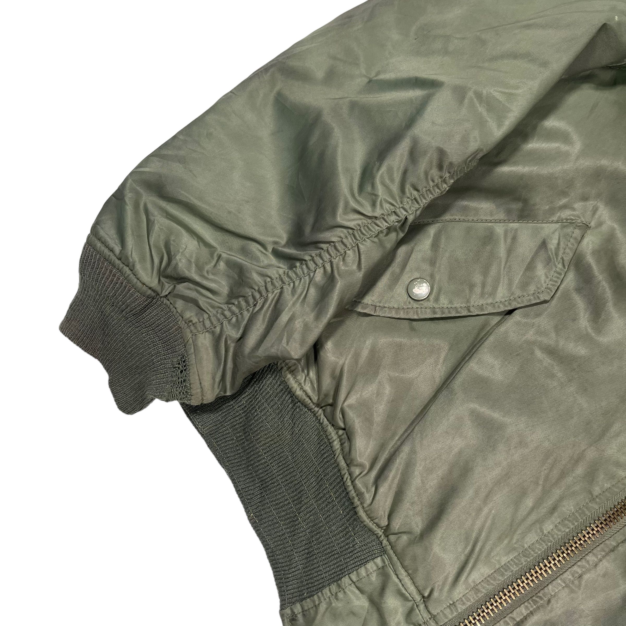 Vintage Vintage 1990s MA-1 Bomber Air Force Nylon Reversible Jacket Size US XL / EU 56 / 4 - 8 Thumbnail