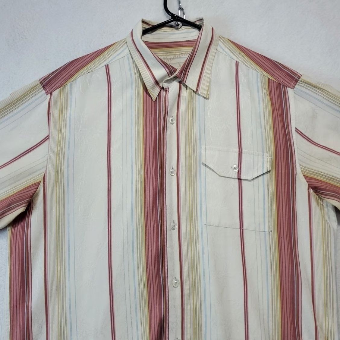 Tommy Bahama Tommy Bahama Silk Blend Casual Shirt Striped Button Front Beach Multicolor Men M Size US M / EU 48-50 / 2 - 2 Thumbnail