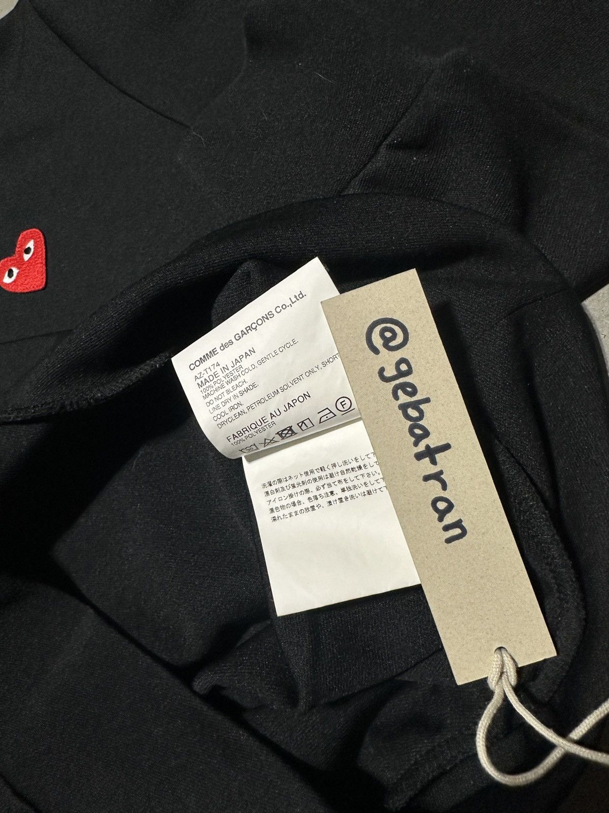 Comme des Garcons PLAY Comme Des Garçons Play Hoodie Black Large Size US L / EU 52-54 / 3 - 6 Thumbnail
