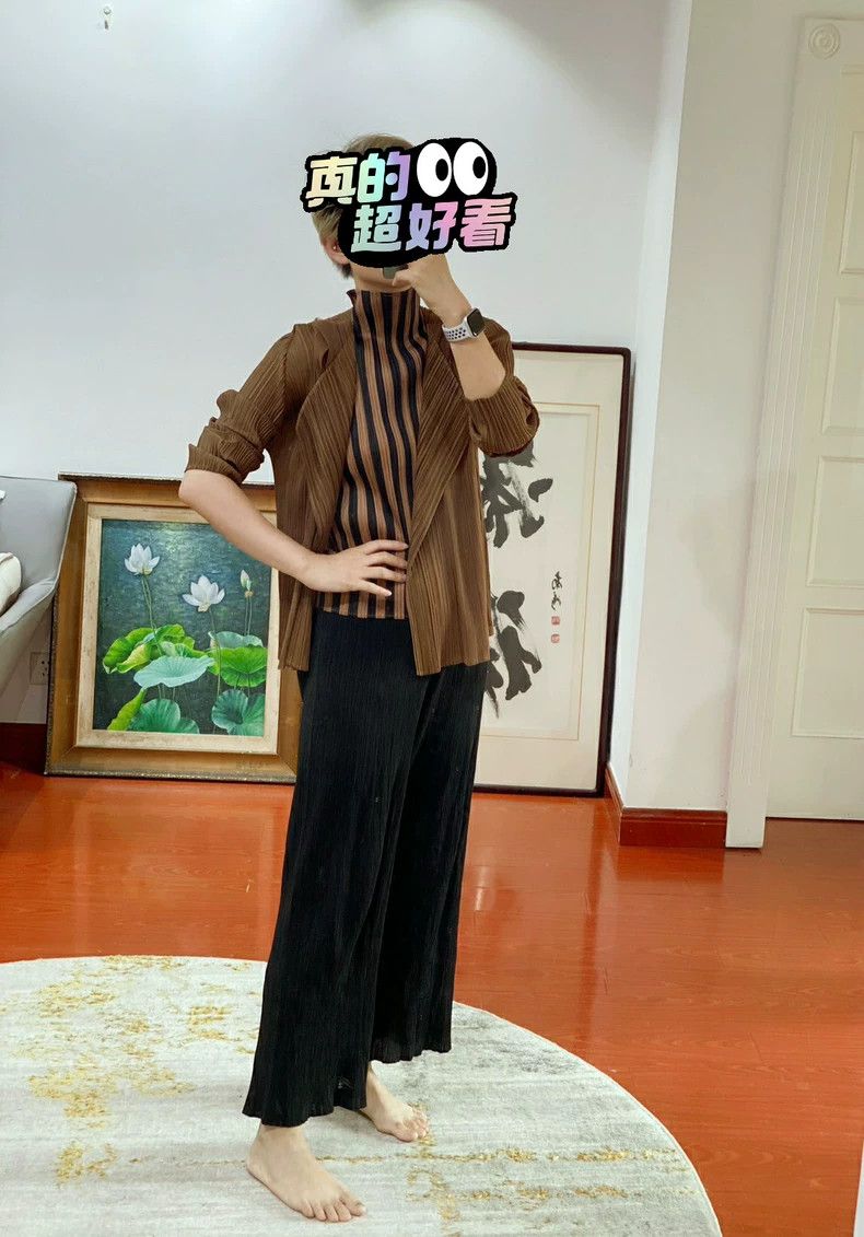Issey Miyake Issey Miyake size:3 Coffee-colored striped vest Size M / US 6-8 / IT 42-44 - 8 Thumbnail