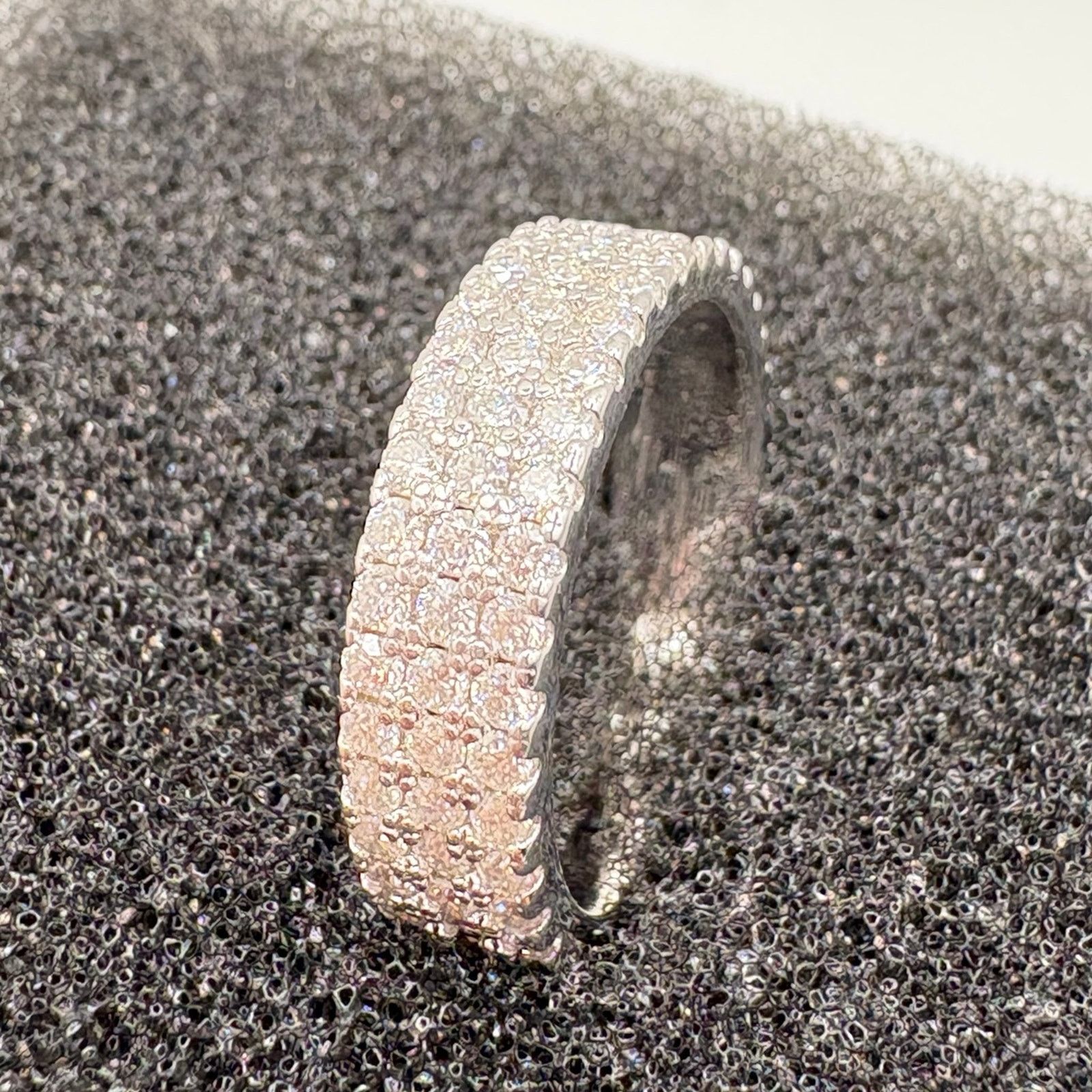 Other Moissanite 3-Row Band 1.725ct, S925 Silver, Size 6.5 Size ONE SIZE - 4 Thumbnail