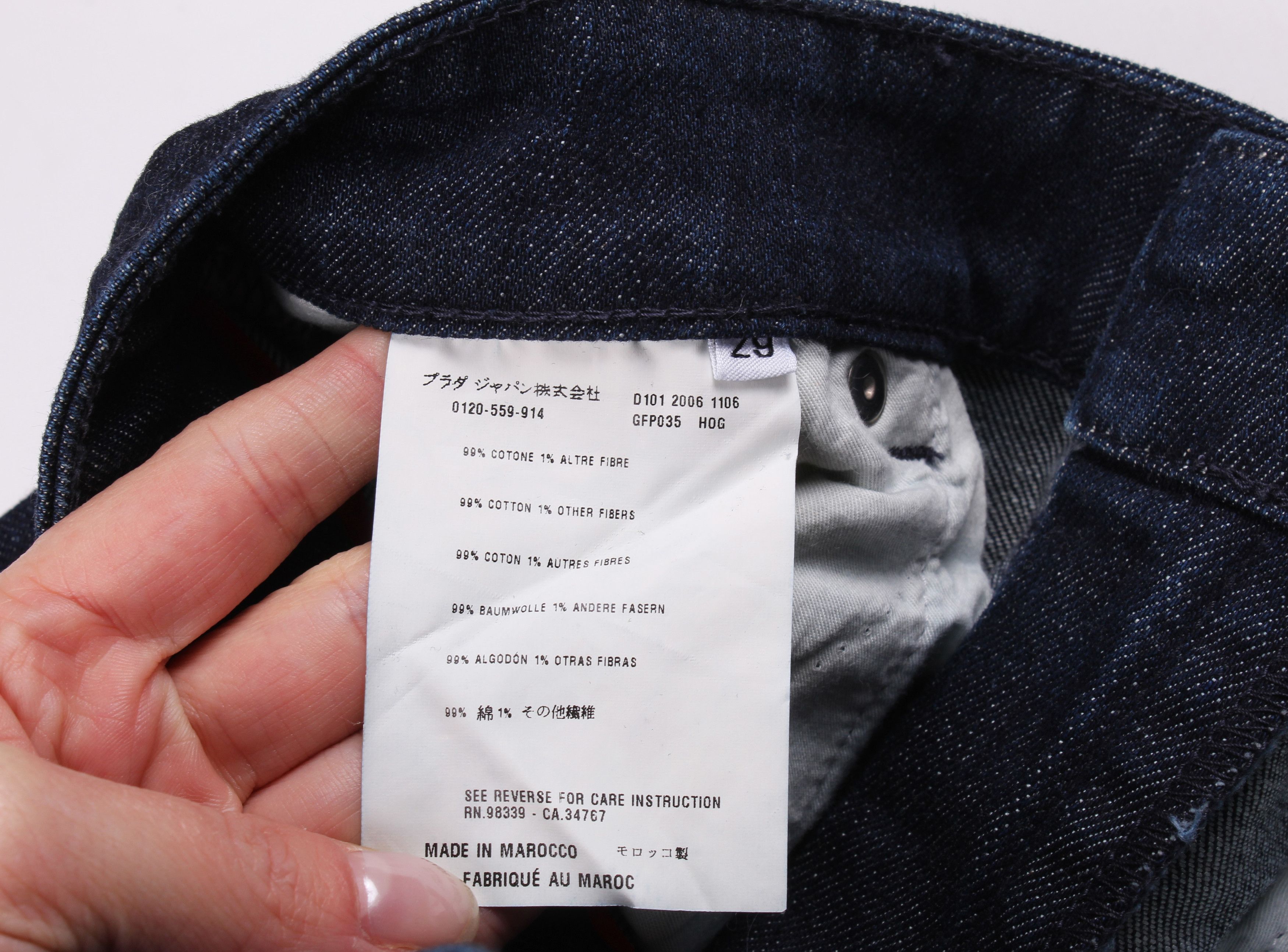 Prada Vintage Prada Small Logo Denim Jeans Size 30" / US 8 / IT 44 - 7 Thumbnail