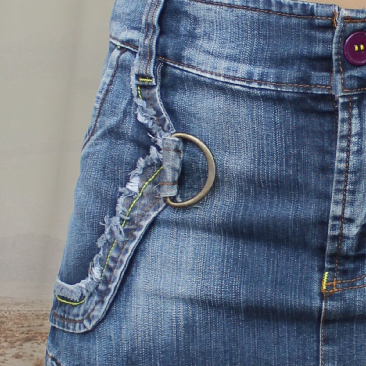 Vintage 🎧DENIM MICRO SKIRT🎧 Size 27" / US 4 / IT 40 - 4 Thumbnail