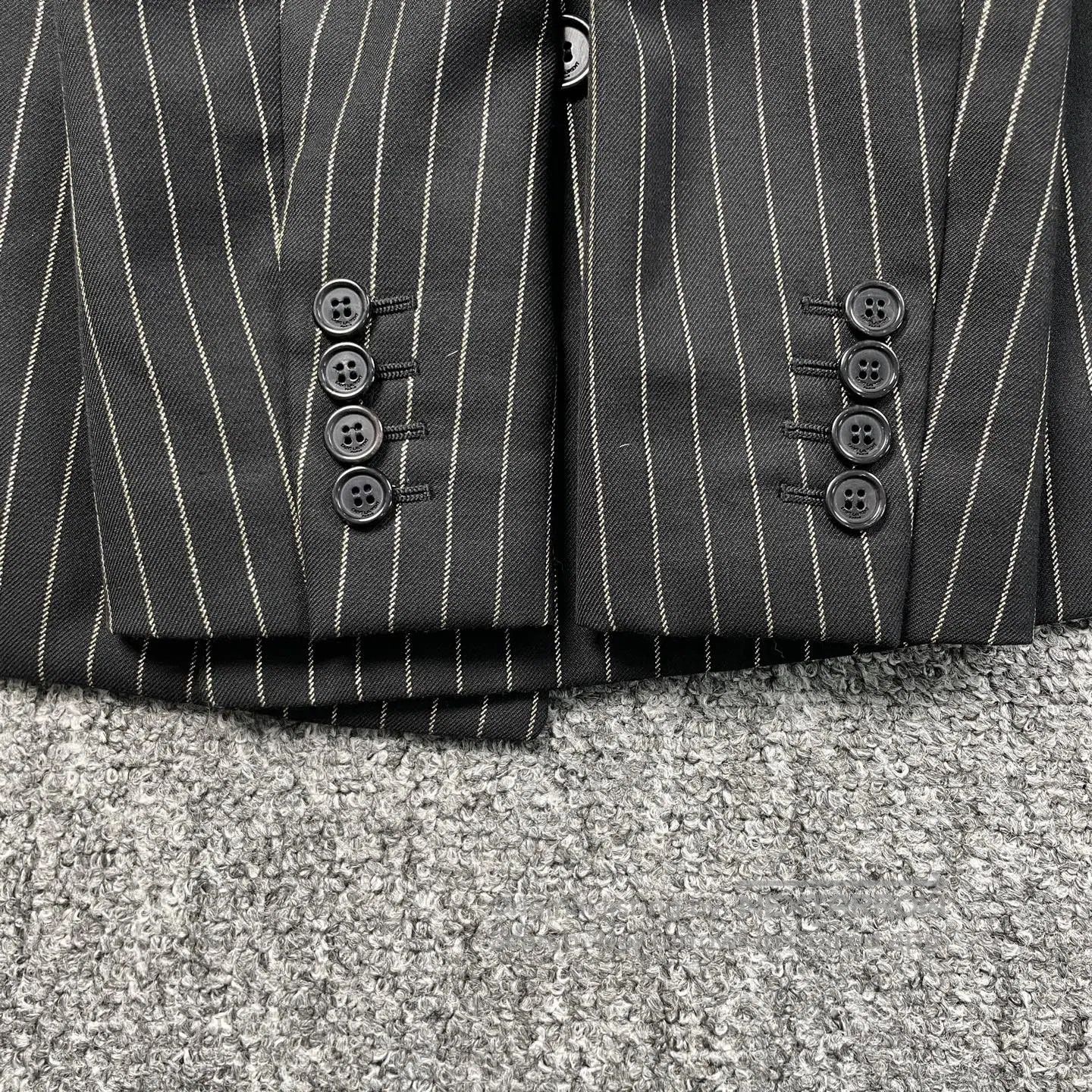 Saint Laurent Paris Saint Laurent Black Pinstripe Double. Size S / US 4 / IT 40 - 4 Thumbnail