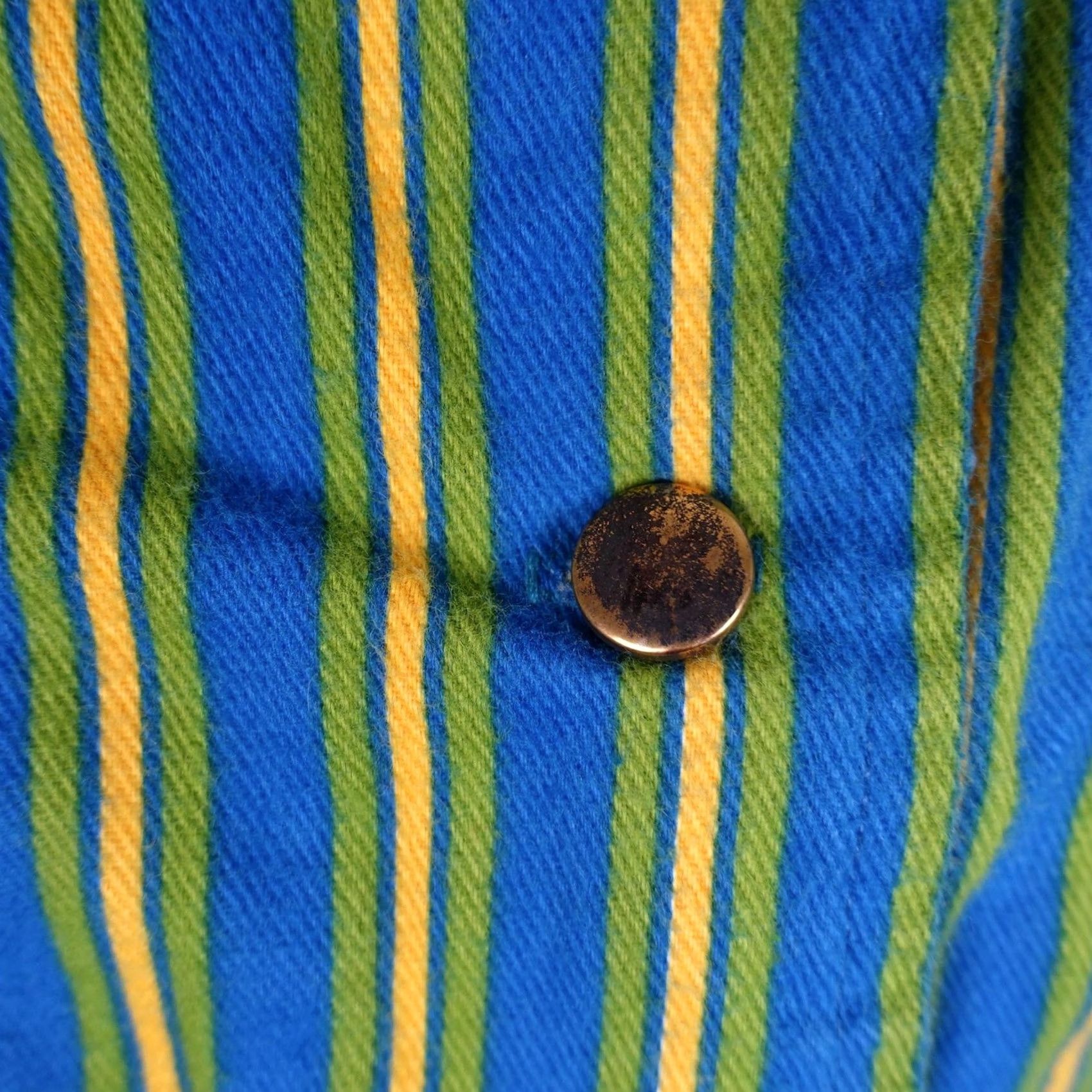 Vintage VINTAGE Fritzi Of California Jumpsuit Shirt Dress Striped 70s Womens M Blue Size 32" / US 10 / IT 46 - 4 Thumbnail