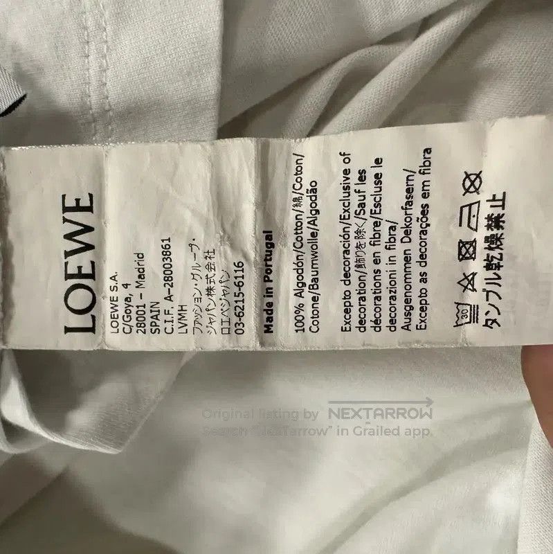 Loewe Loewe White Cotton T-Shirt for Women . Size XS / US 0-2 / IT 36-38 - 5 Thumbnail