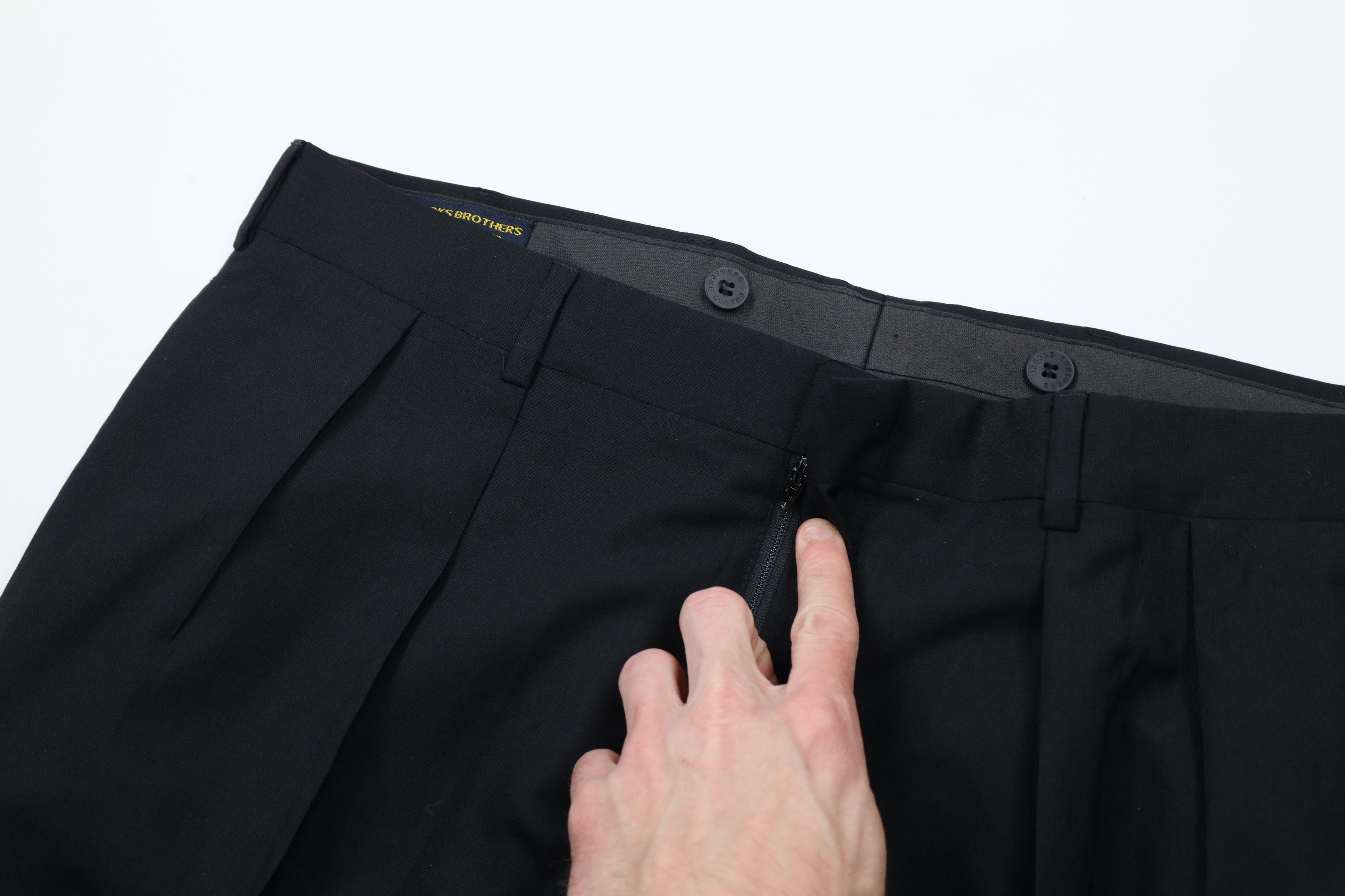 Brooks Brothers × Vintage Vintage 70s Brooks Brothers Wool Pants Trousers Black USA Size US 38 / EU 54 - 5 Thumbnail