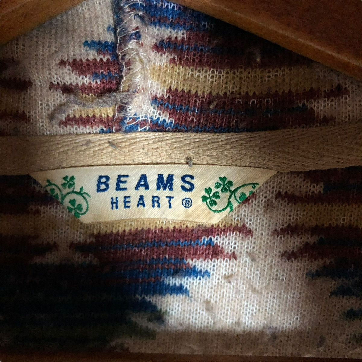 Vintage Beams Heart Fleece Jacket: Japanese Hoodie, Full Zip