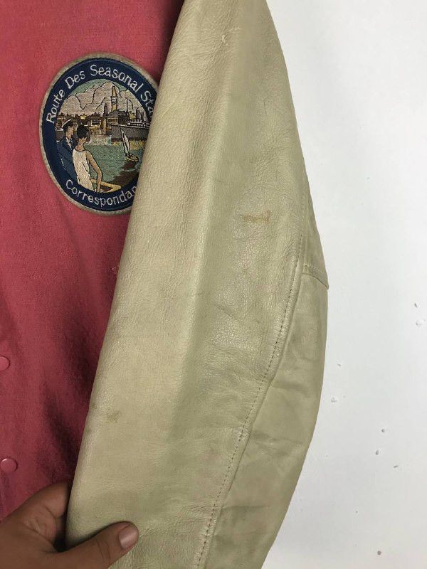 Vintage Vintage Rare Items Leather Varsity Rare colour Jacket Size US L / EU 52-54 / 3 - 9 Thumbnail