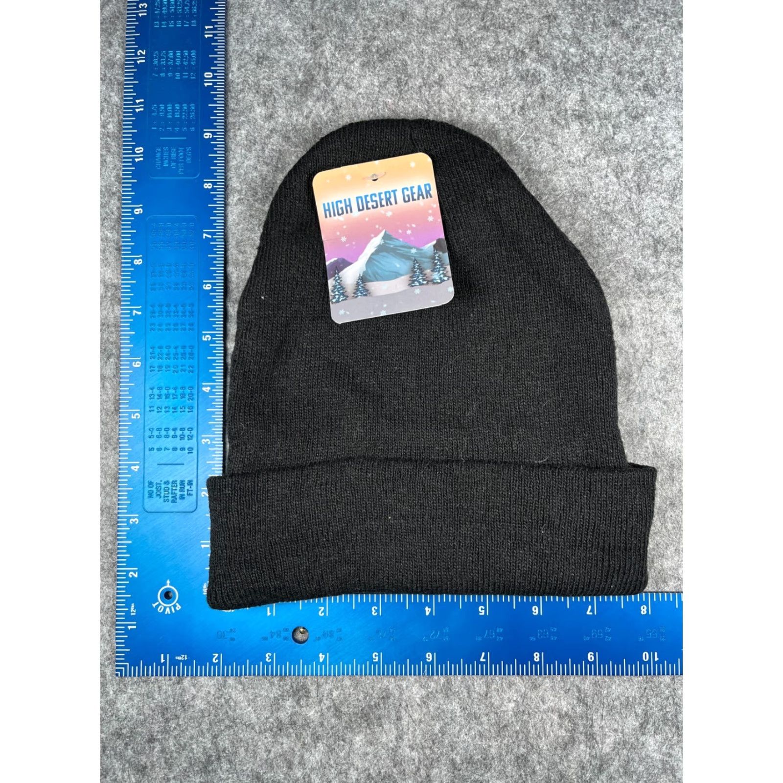 Vintage High Desert Winter Wear Beanie Toque Adult One Size Black Acrylic Blend Hat Unisex Adults Winter Wear Ski Skate Theme Mens Womens Size ONE SIZE - 4 Thumbnail