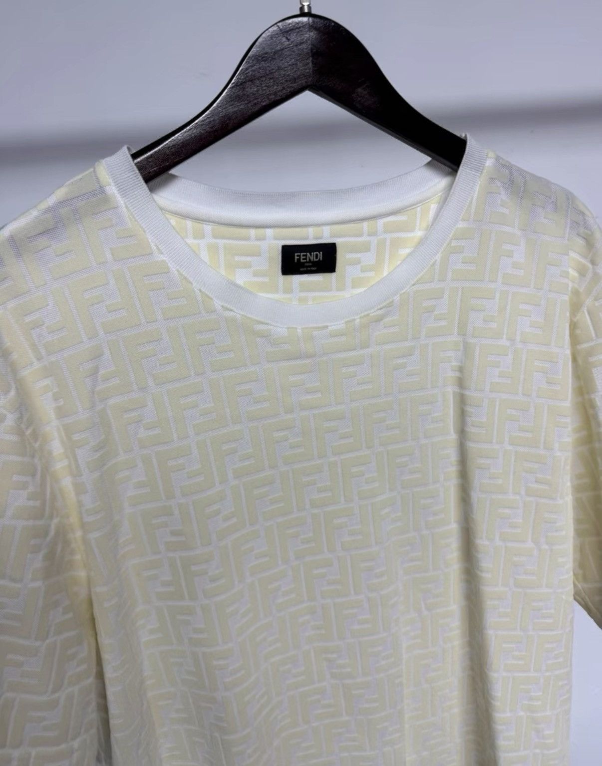 Fendi Fendi All-over FF Flocked Knit T-shirt K37 Size US XL / EU 56 / 4 - 2 Thumbnail