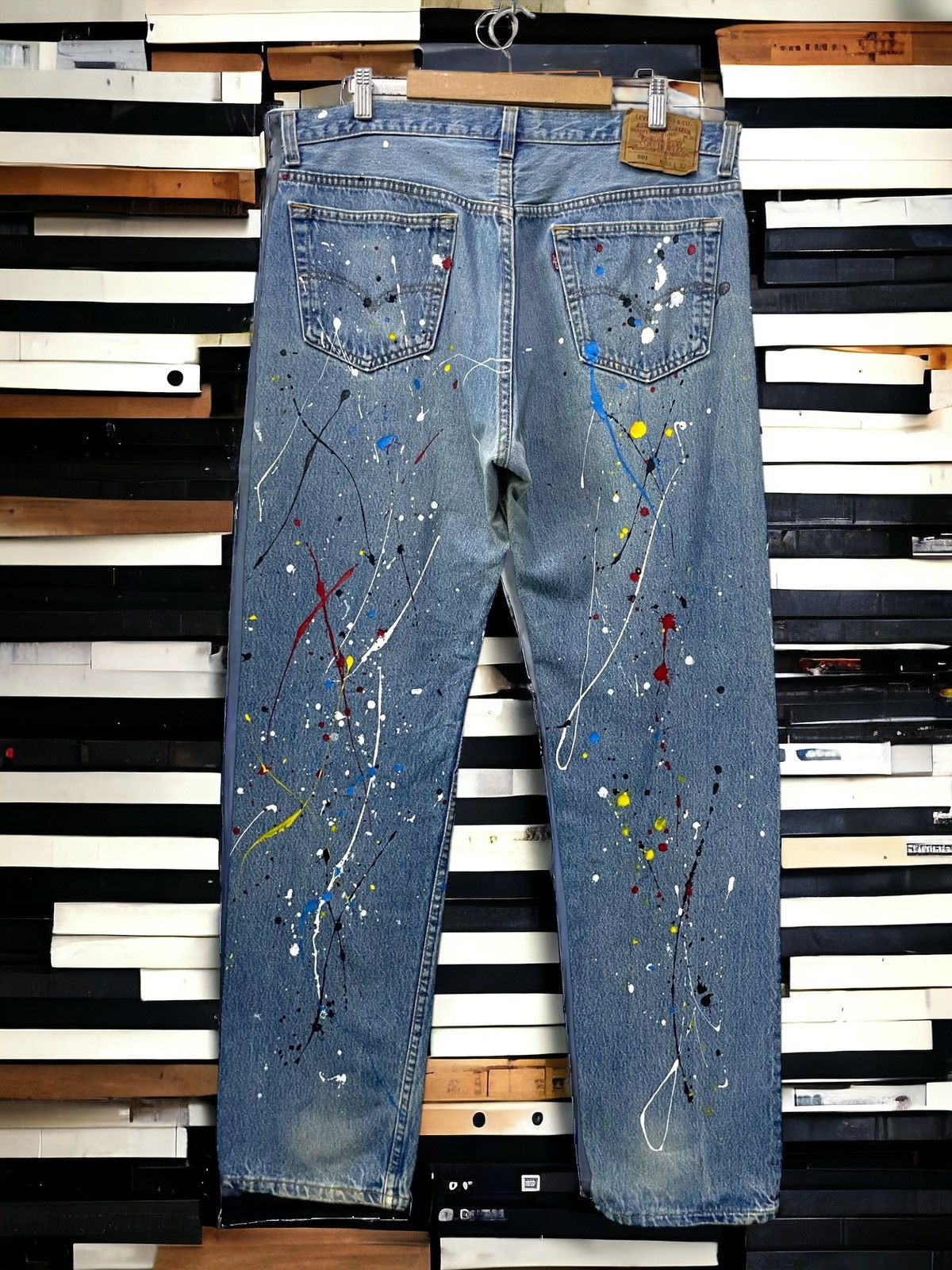 Levi's × Vintage Vintage Levis 501 Sex Pistol Paint Splatter Punk Jeans Size US 36 / EU 52 - 2 Thumbnail