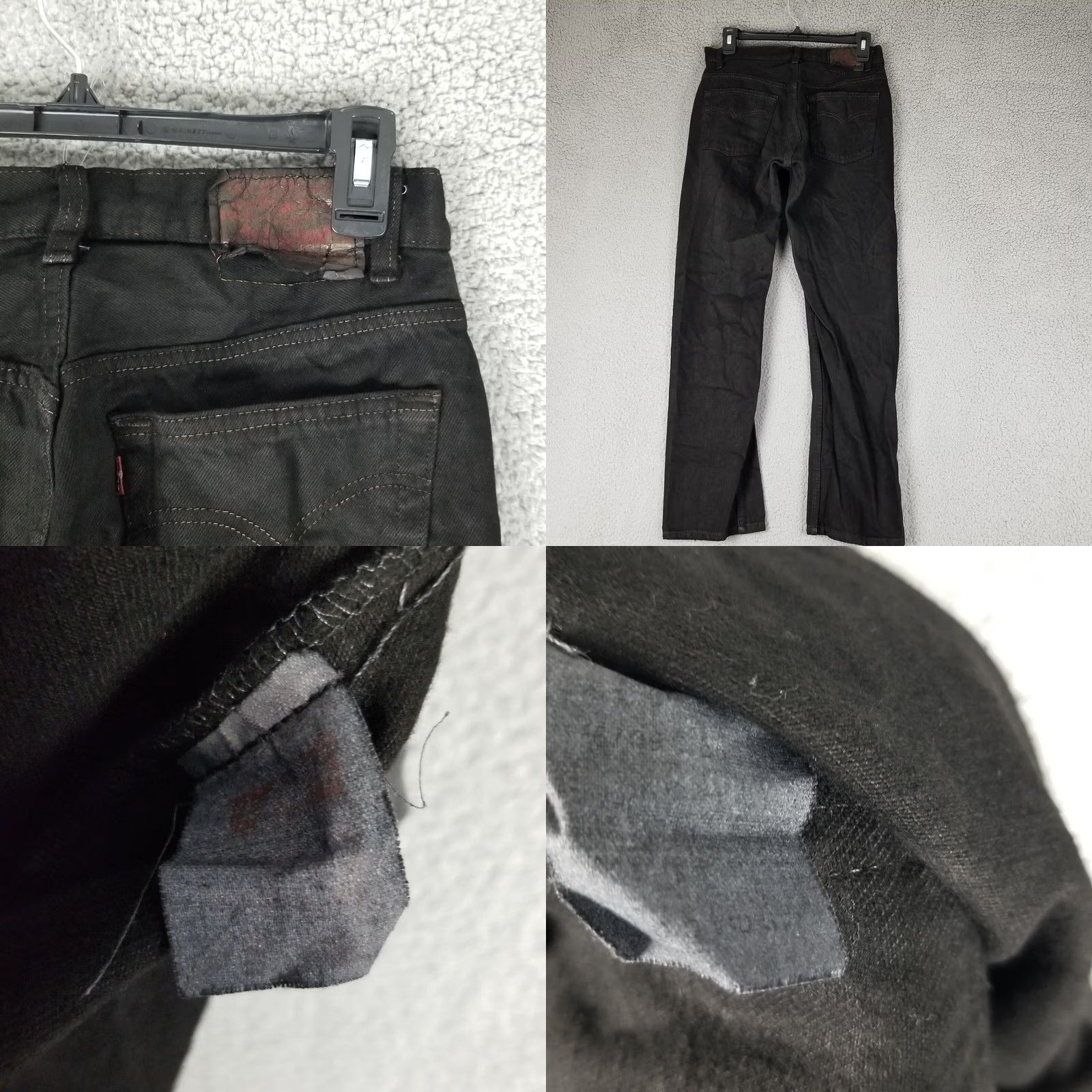 Levi's Levi's 501XX Jeans Black Denim Button Fly Vintage Men's 29x26 Big & Tall 100% Cotton 5-Pocket 90s Theme Mens Size US 29 - 8 Thumbnail