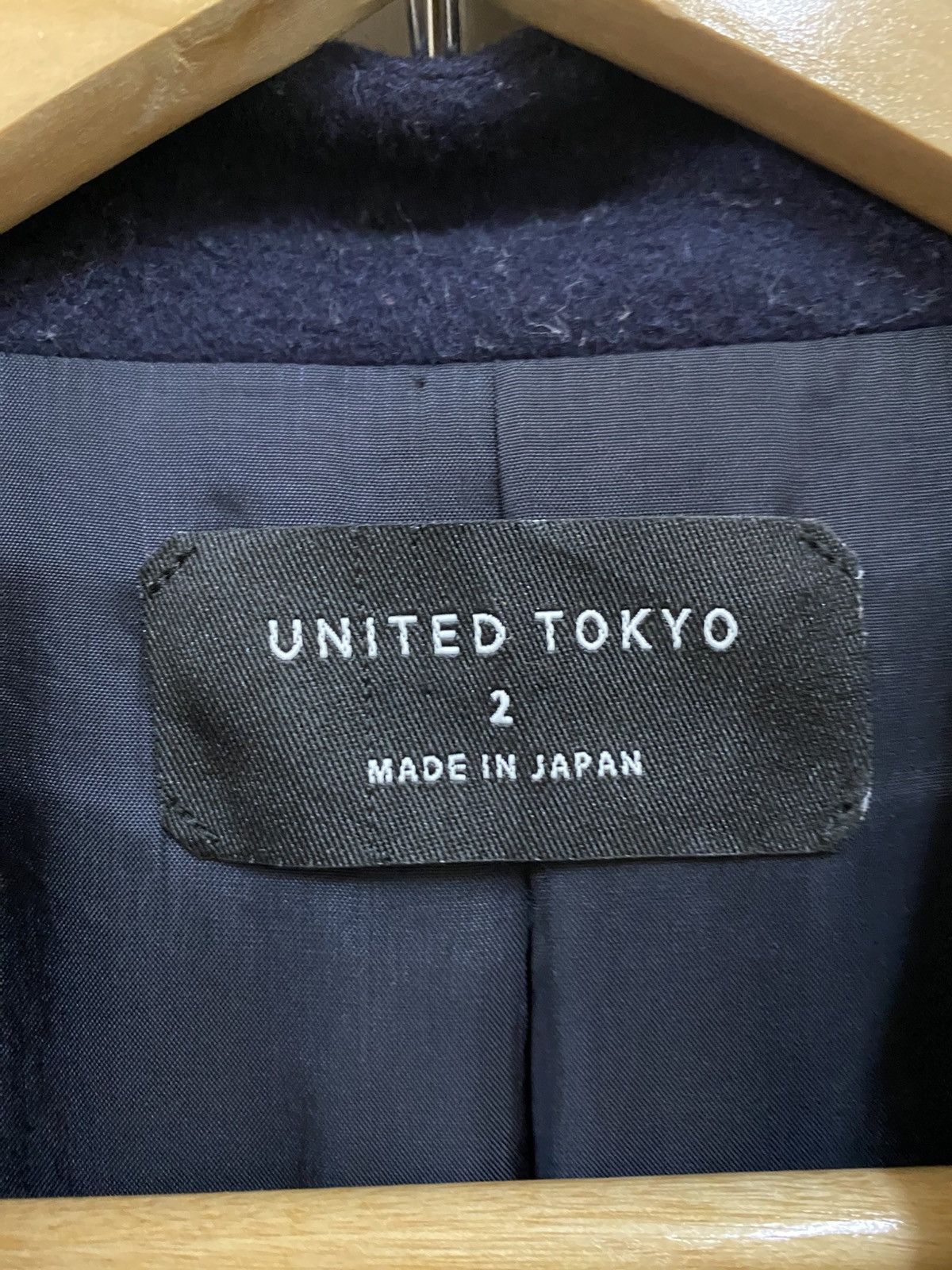 Japanese Brand United Tokyo Wool Coat Jacket Navy Blueb Size US M / EU 48-50 / 2 - 6 Thumbnail