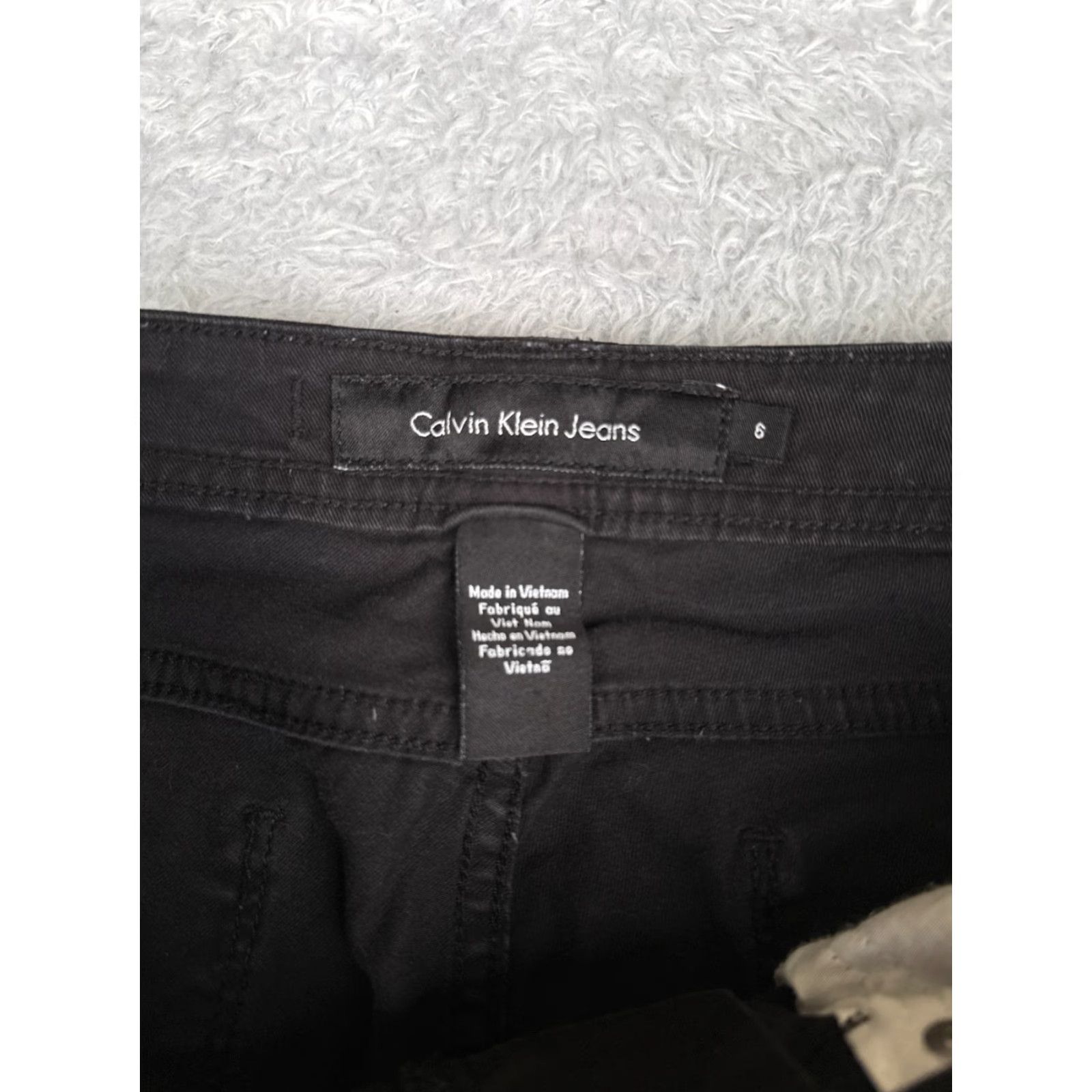 Calvin Klein VINTAGE Calvin Klein Women Skinny Jeans 6 Black Denim Mid Rise Stretch Cotton 29x26 Size 28" / US 6 / IT 42 - 6 Thumbnail