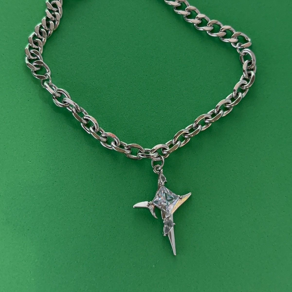 Other CZ Star Pendant Necklace for Men Women Unisex Necklace Size ONE SIZE - 3 Thumbnail