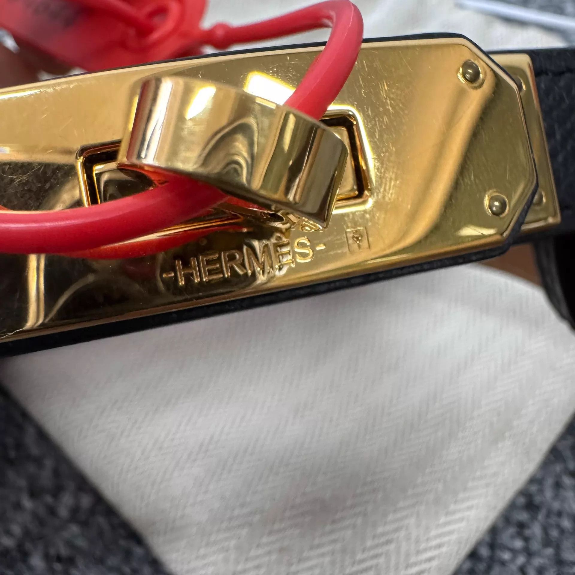 Hermes Hermes Kelly Belt Black & Gold Kelly Buckle 99 New Size ONE SIZE - 2 Thumbnail