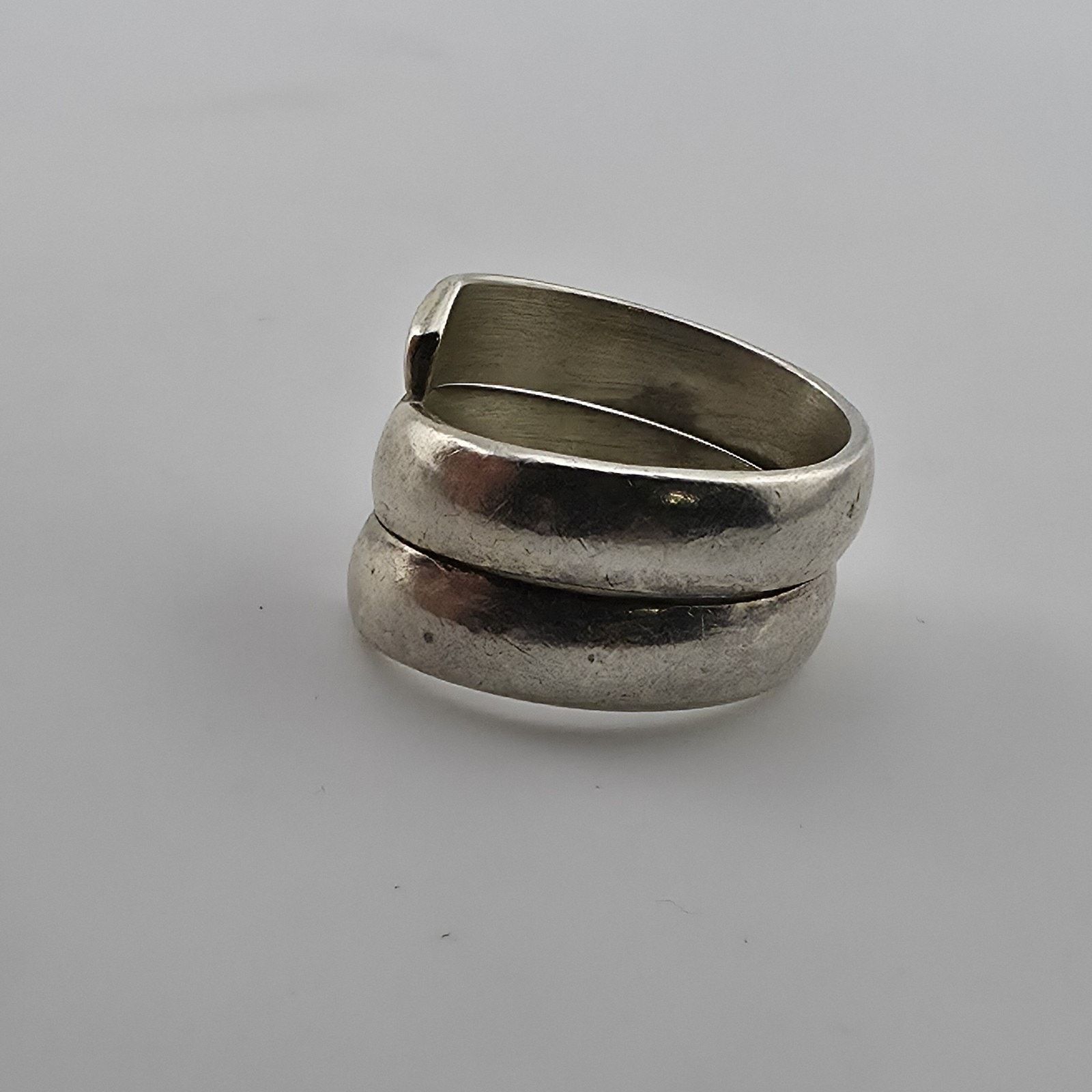 Other Vintage Mexico 925 Sterling Silver Wrap Ring 7 Modernist Size ONE SIZE - 5 Thumbnail