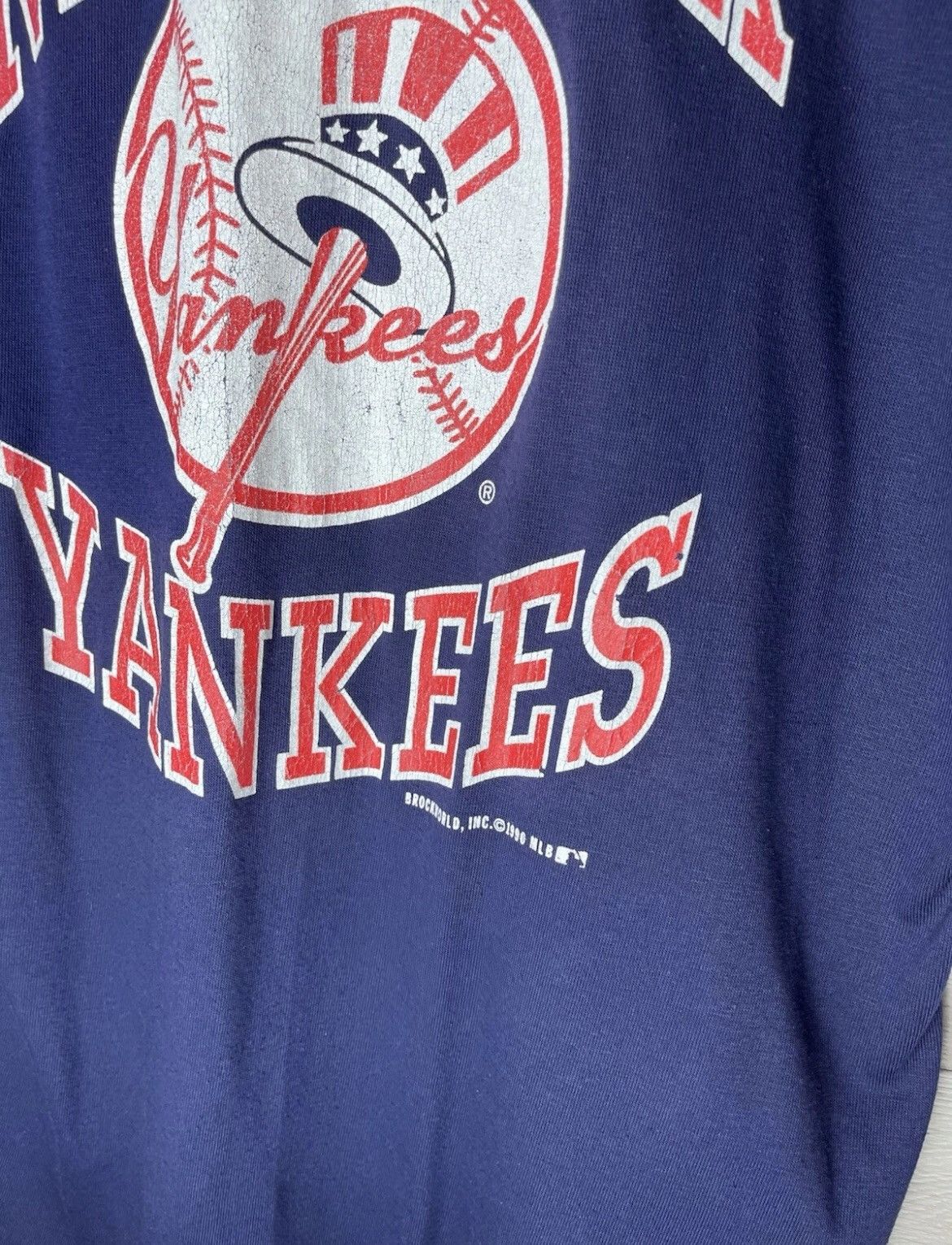 Vintage Vintage men’s t-shirt New York Yankees size L 1992 made 🇺🇸 Size US L / EU 52-54 / 3 - 11 Thumbnail