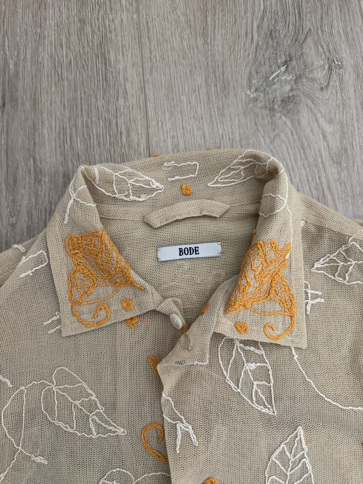 Bode Bode Lilium Short Sleeve Camp Collar Shirt Embroidered Size US S / EU 44-46 / 1 - 5 Thumbnail