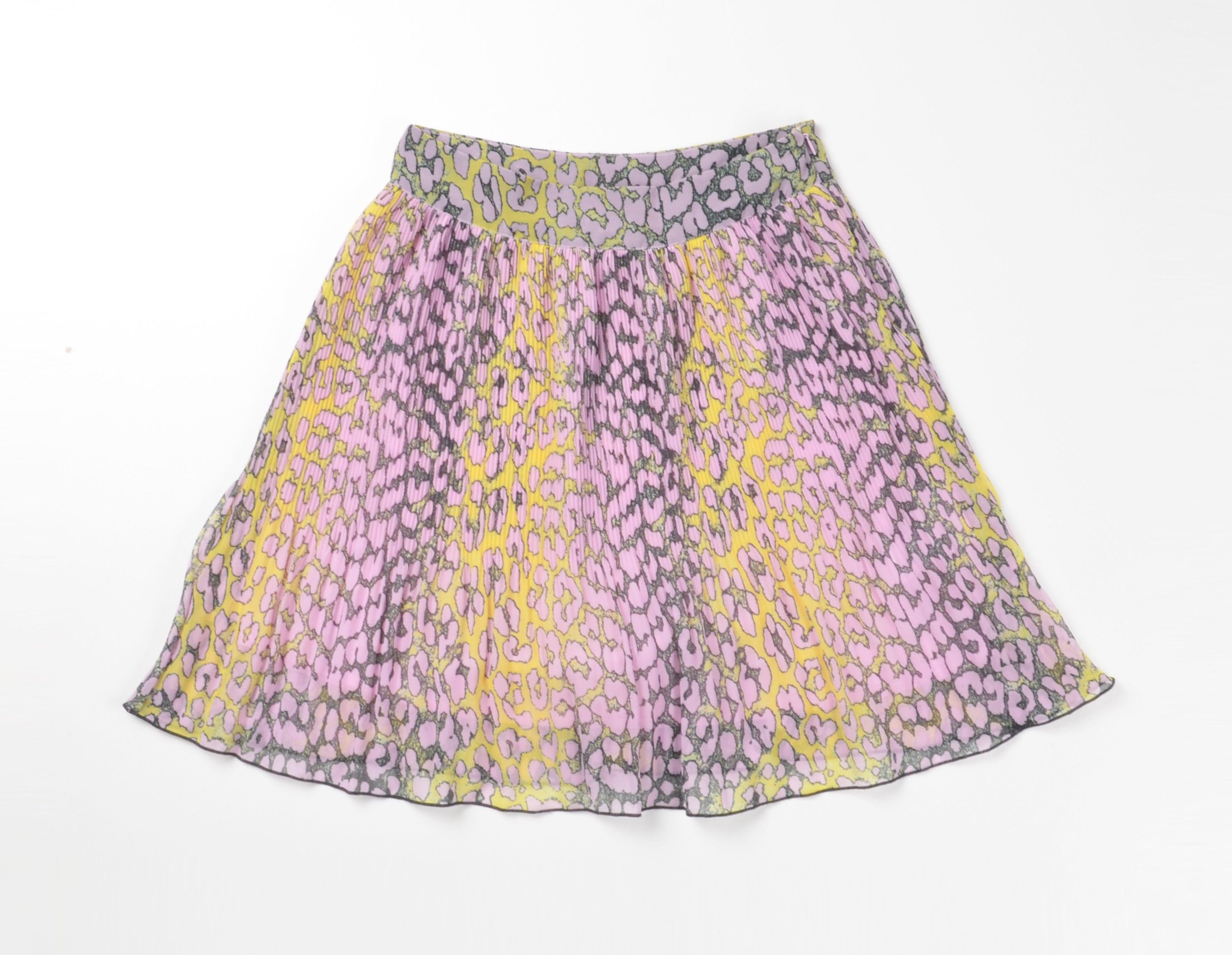 Ganni Ganni Mesh Animal Print Pleated Flared Mini Skirt Size 26" / US 2 / IT 38 - 3 Thumbnail